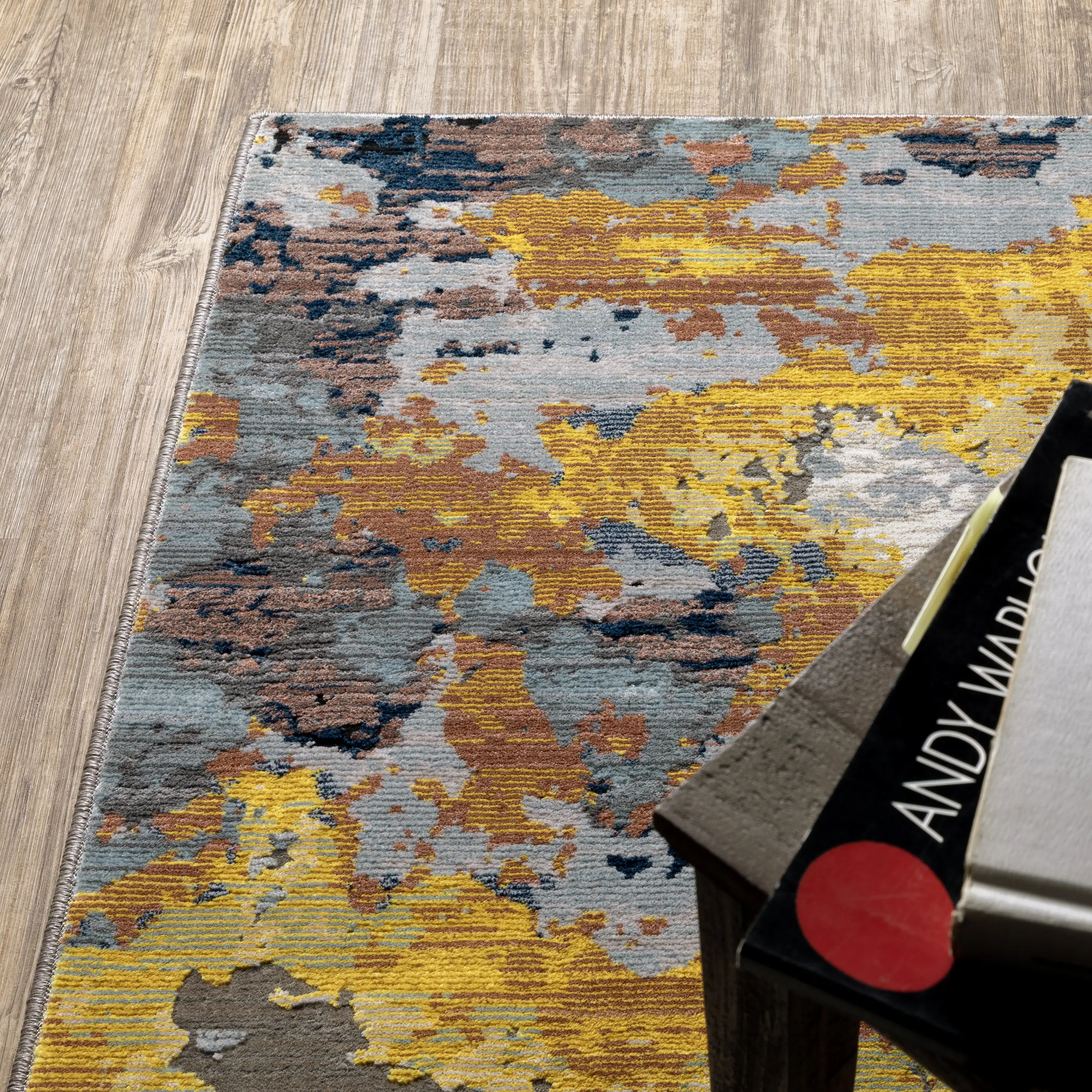 Caravan 8 x 11 Yellow and Blue Area Rug-3