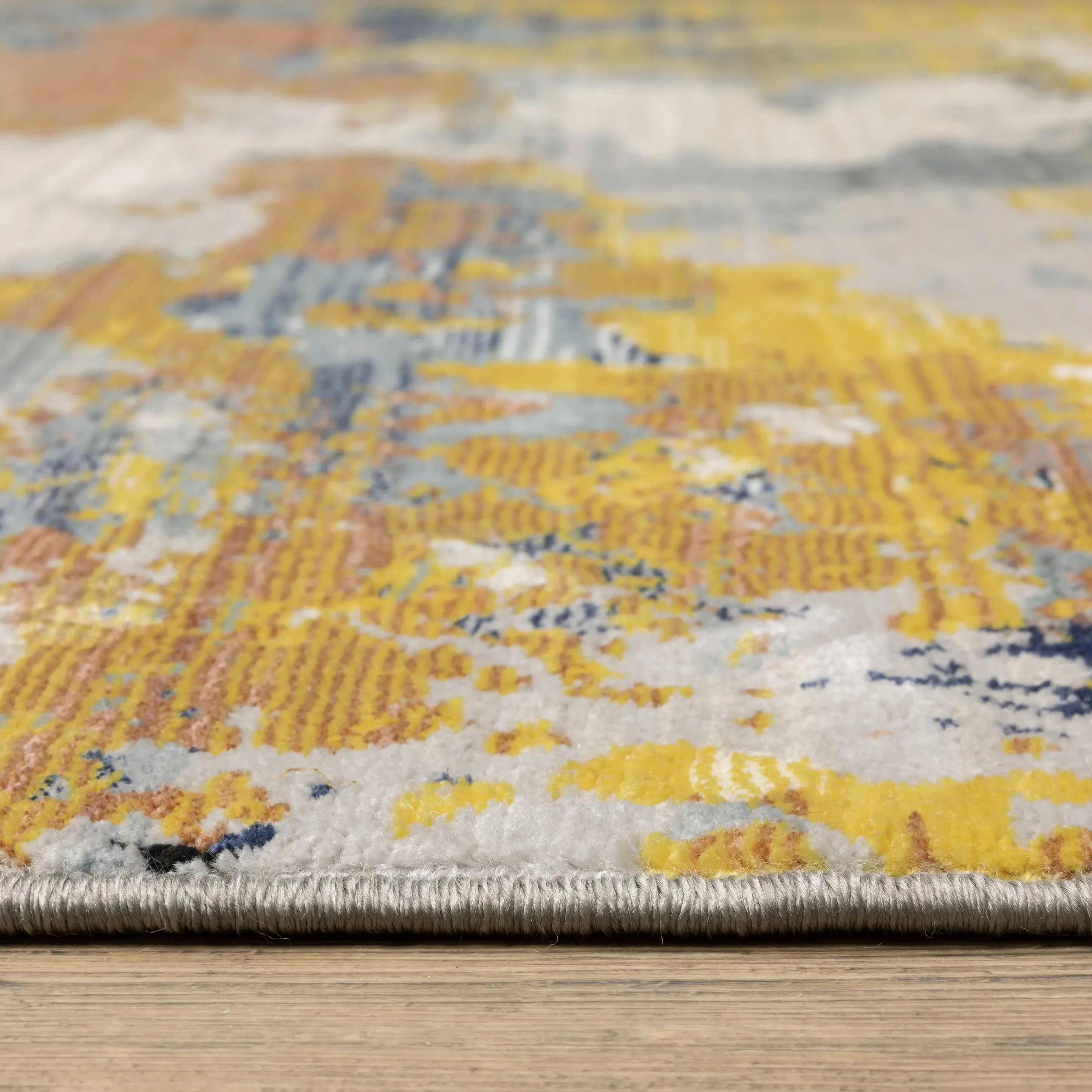 Caravan 8 x 11 Yellow and Blue Area Rug-6