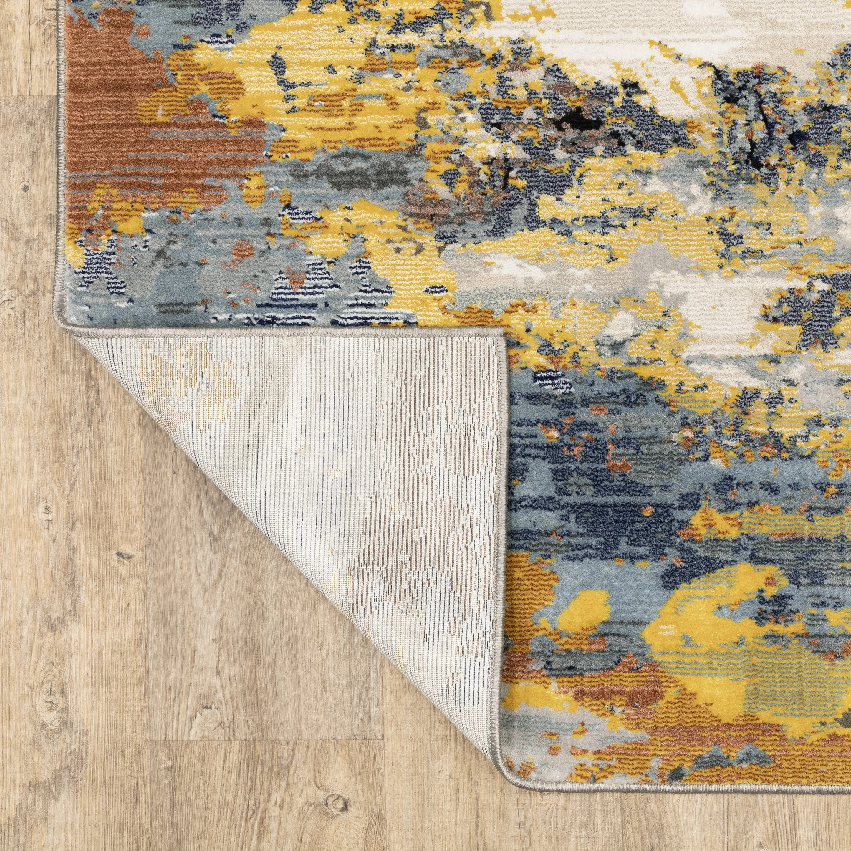 Caravan 8 x 11 Yellow and Blue Area Rug-8