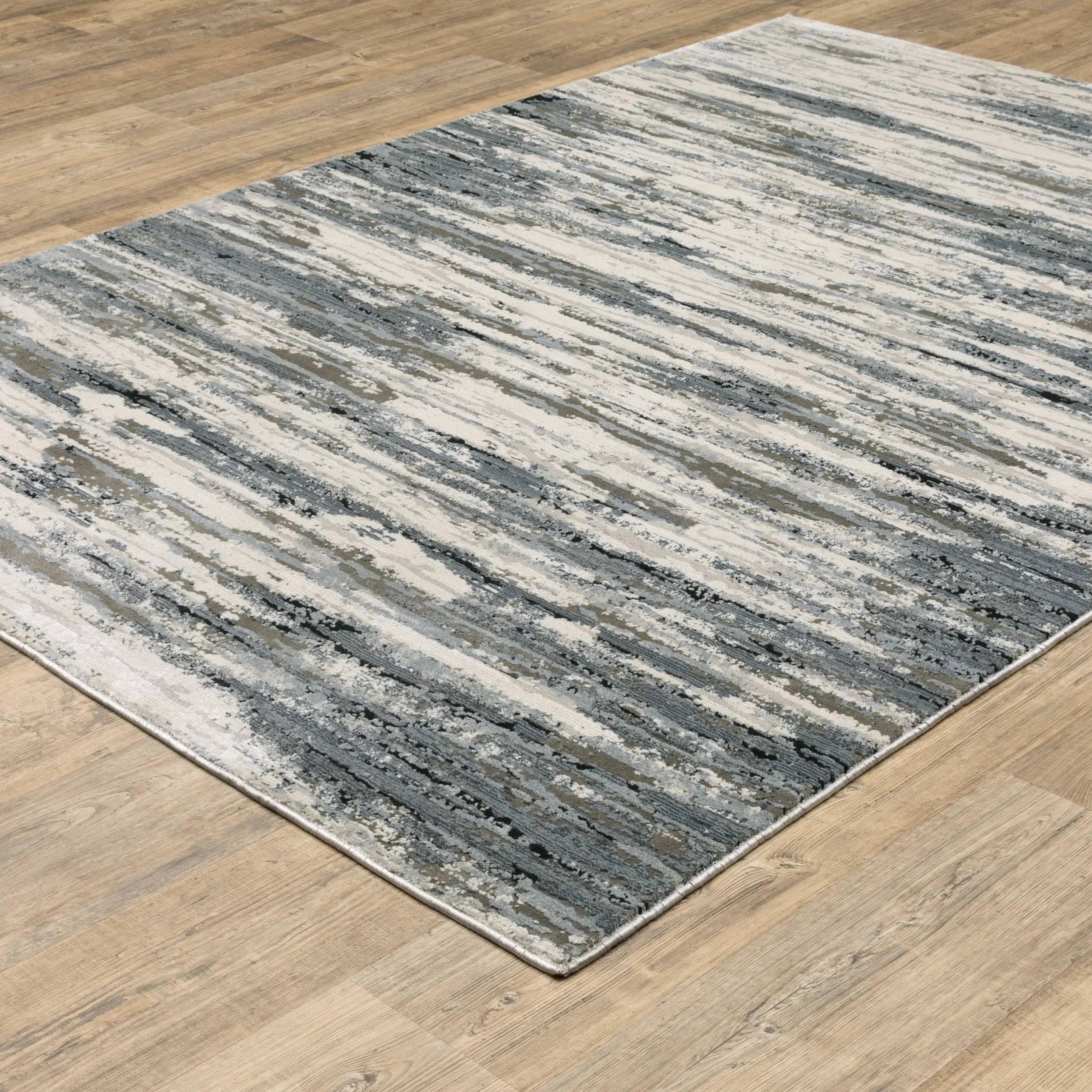 Caravan 5 x 8 Beige Blue Area Rug-5