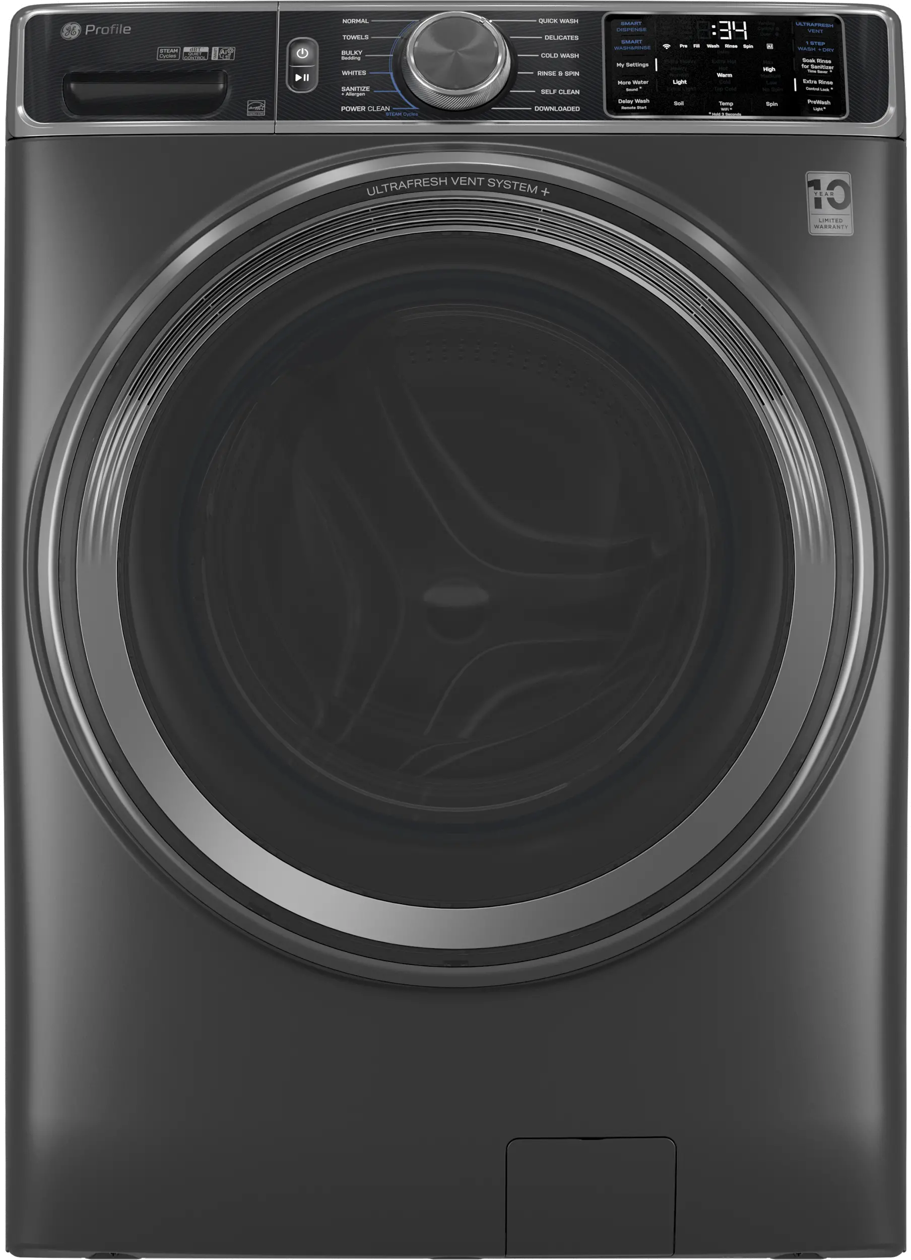 PFW955SPWDS GE Profile™ 5.5 Cu Ft Front Load Smart Washer - Carbon Graphite-1