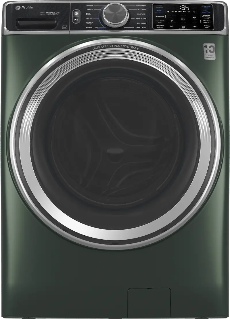 GE Profile™ 5.5 Cu Ft Front Load Smart Washer - Jade Green