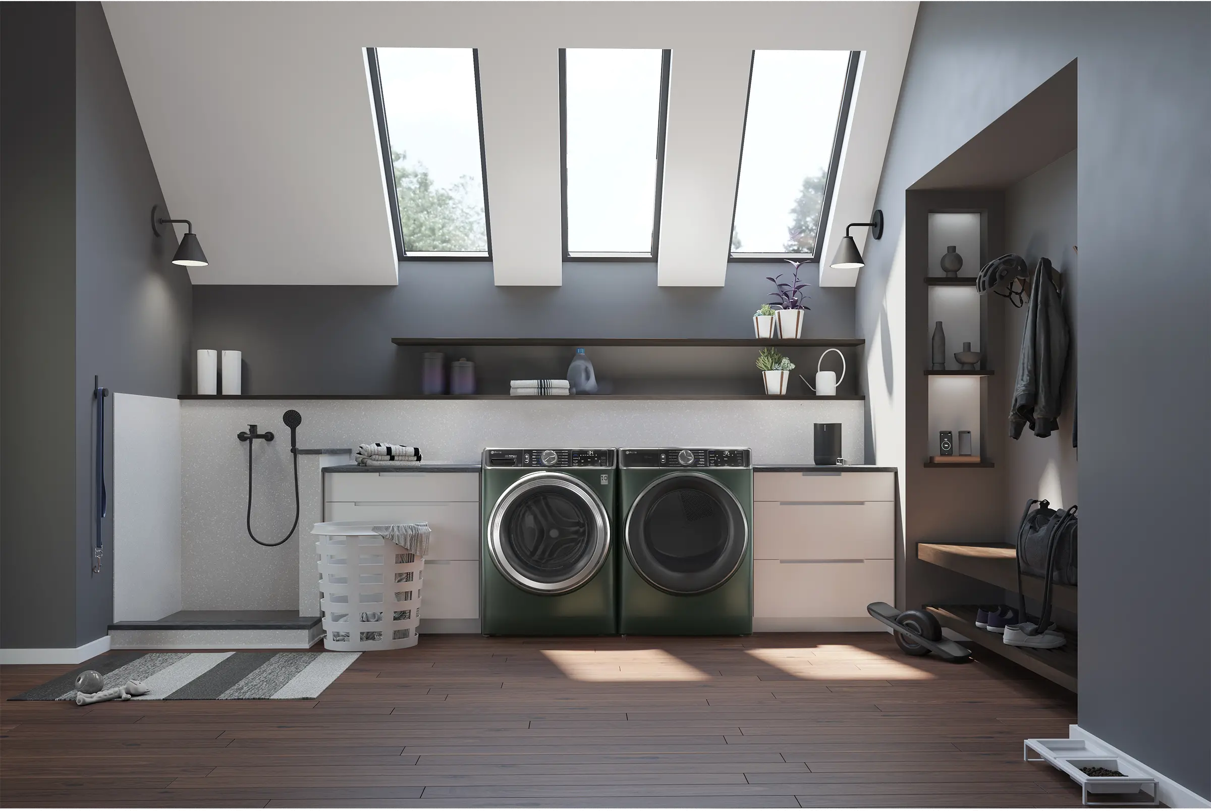 PFD95ESPWGN GE Profile™ 7.8 Cu Ft Smart Electric Dryer - Jade Green-2