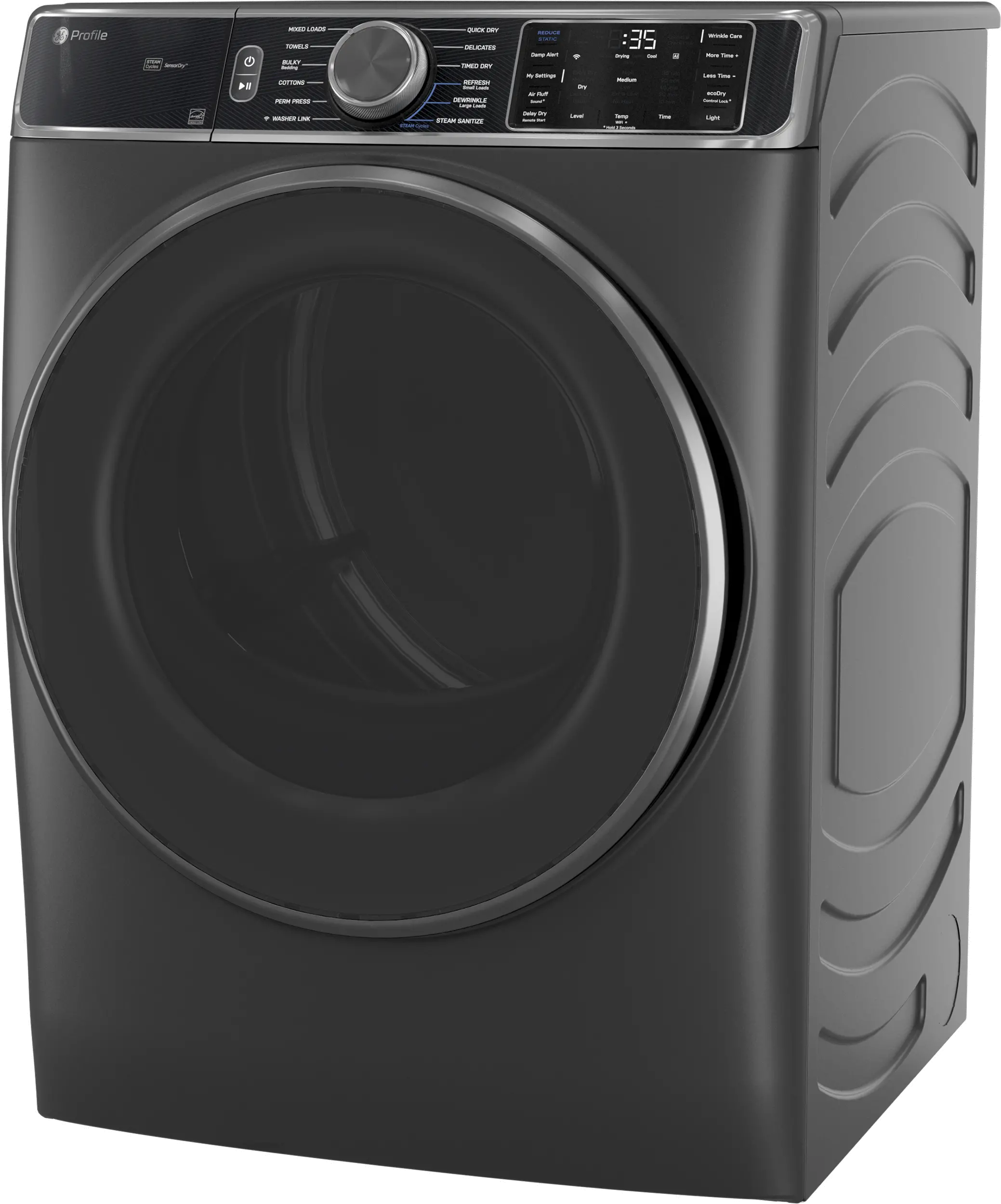 PFD95GSPWDS GE Profile 7.8 Cu Ft Smart Gas Dryer - Carbon Graphite-5