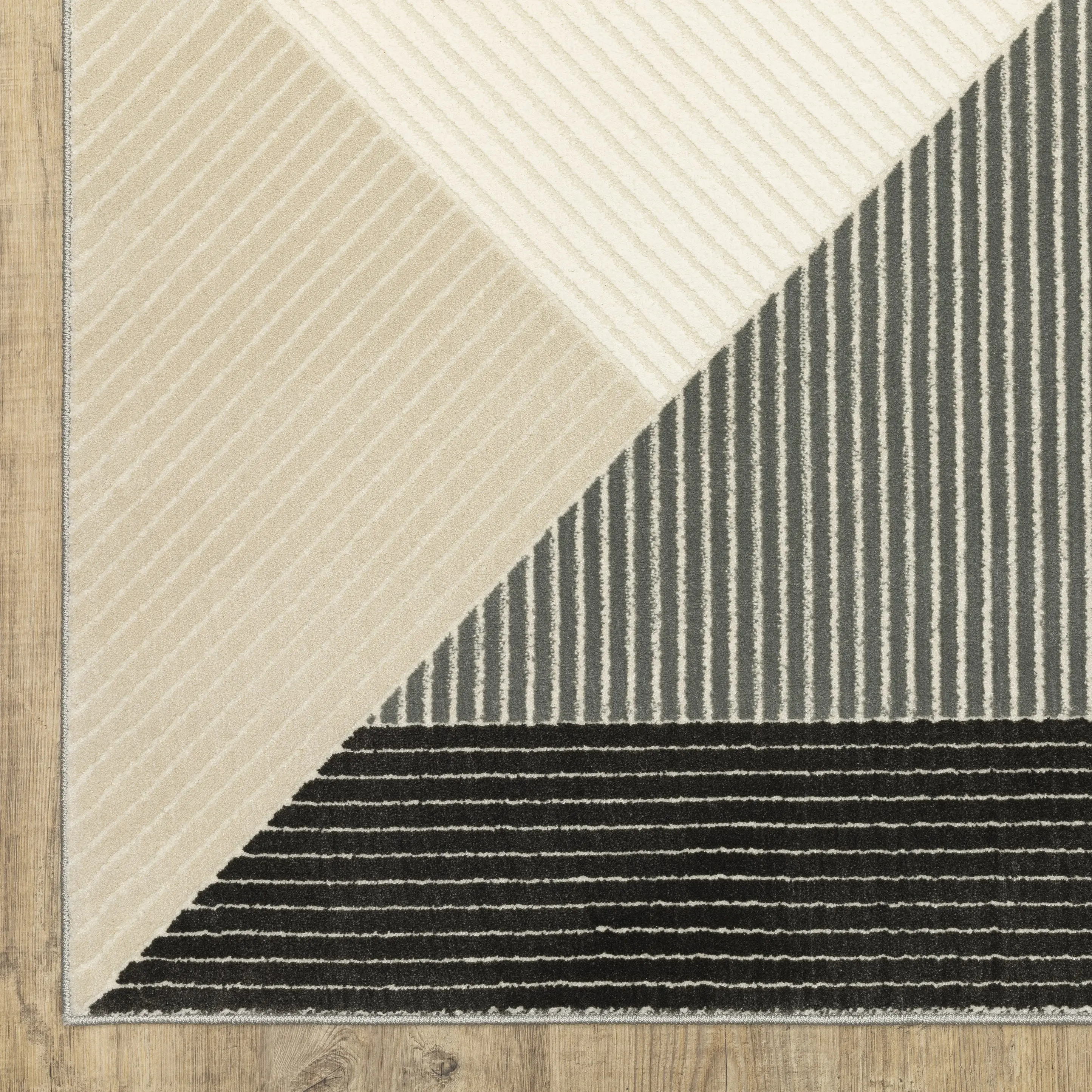 Raylan 5 x 8 Geometric Black Area Rug-3