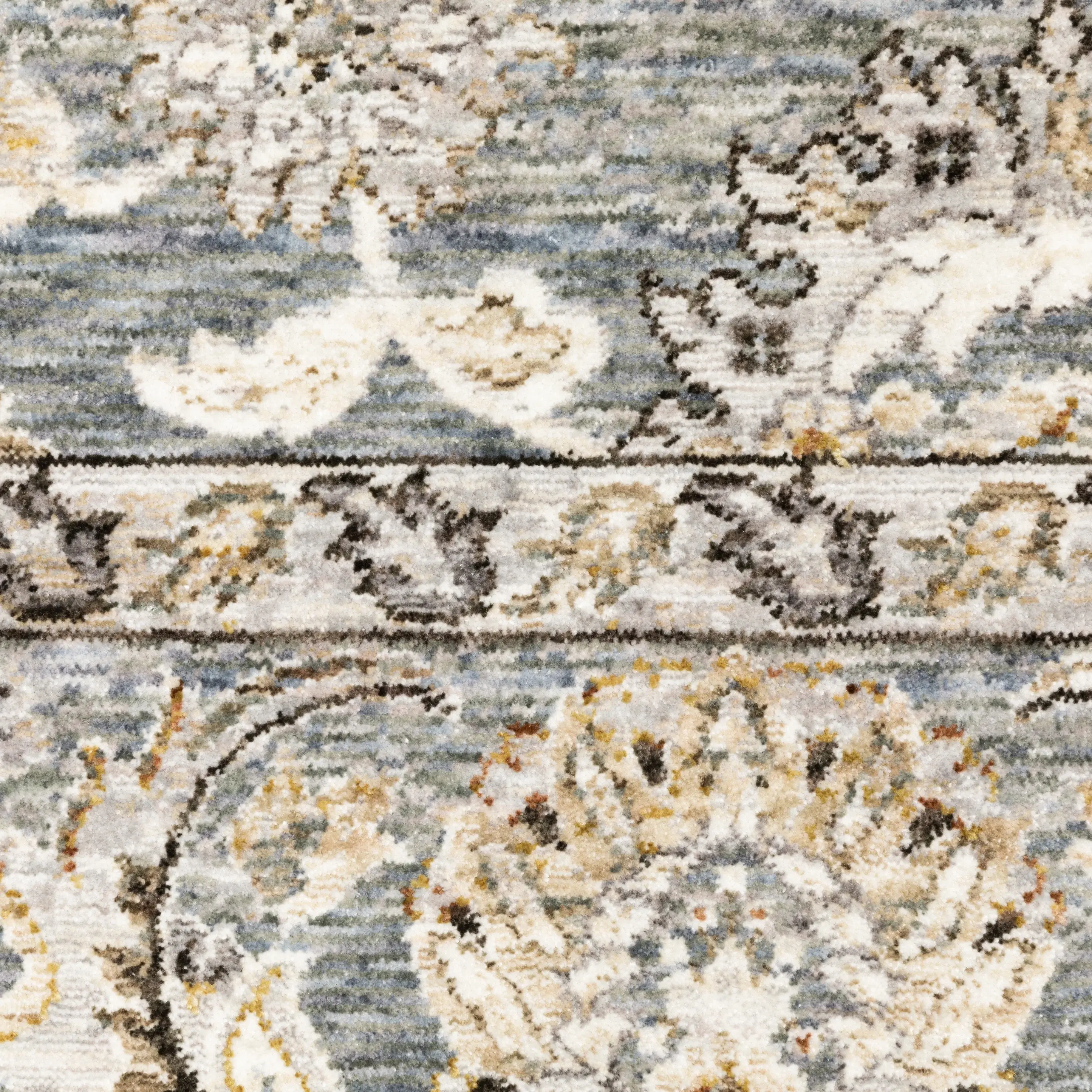 Maharaja 8 x 11 Blue and Ivory Area Rug-7