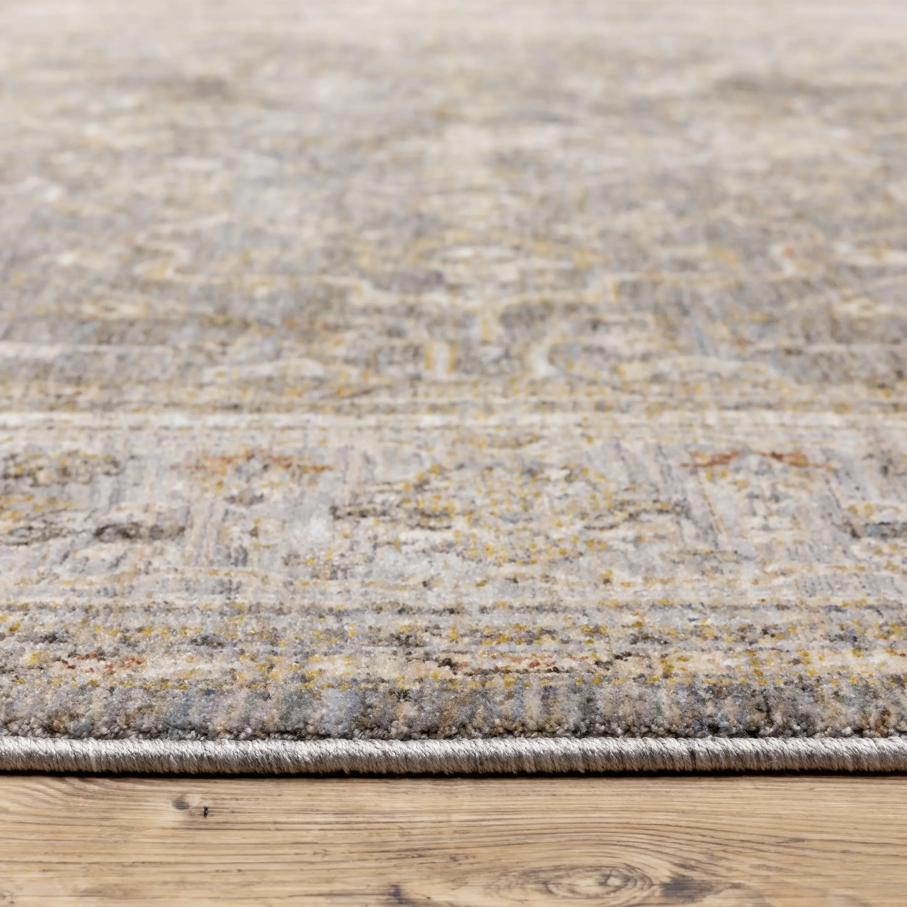 Maharaja 5 x 8 Gray and Gold Area Rug-5