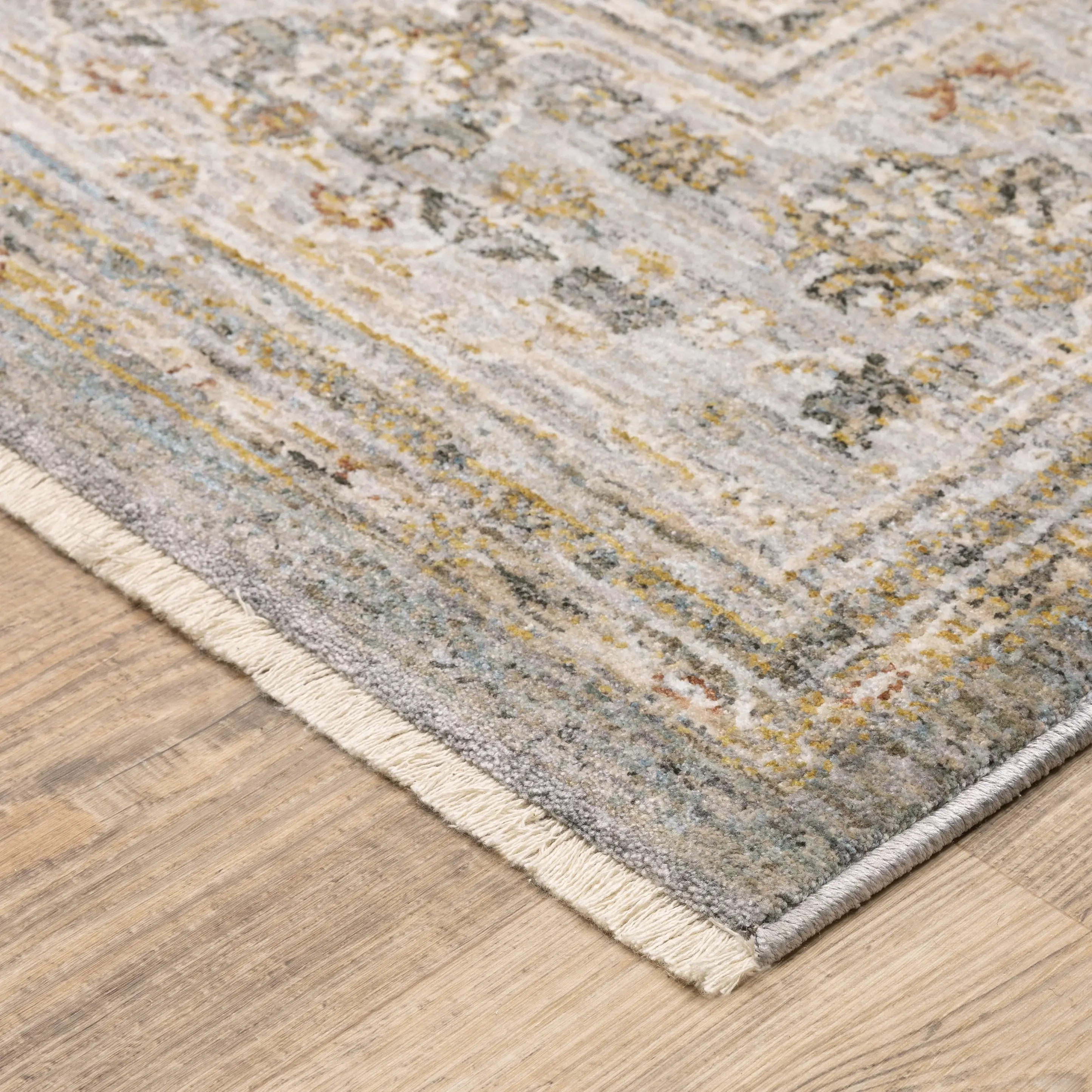 Maharaja 5 x 8 Gray and Gold Area Rug-6