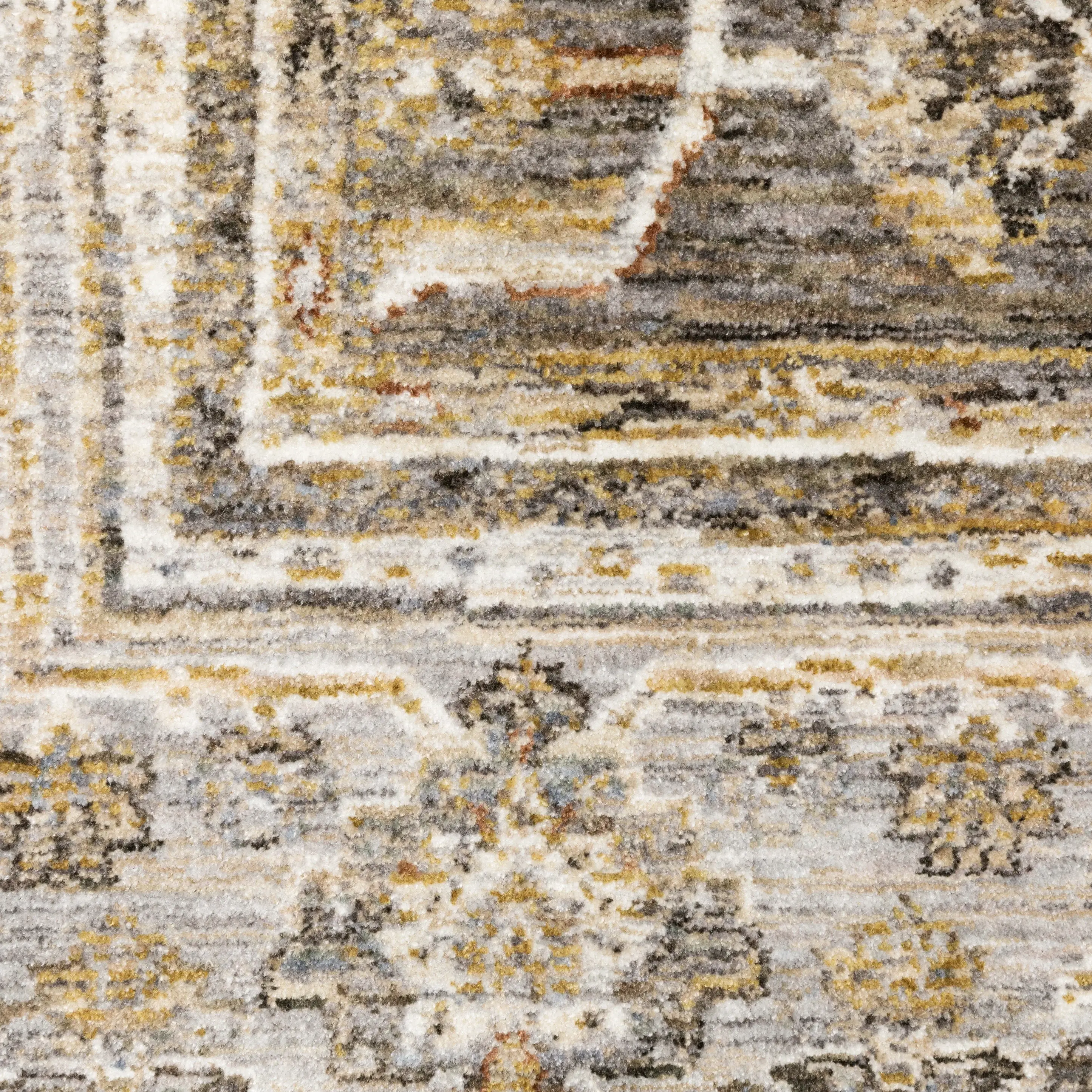 Maharaja 5 x 8 Gray and Gold Area Rug-8