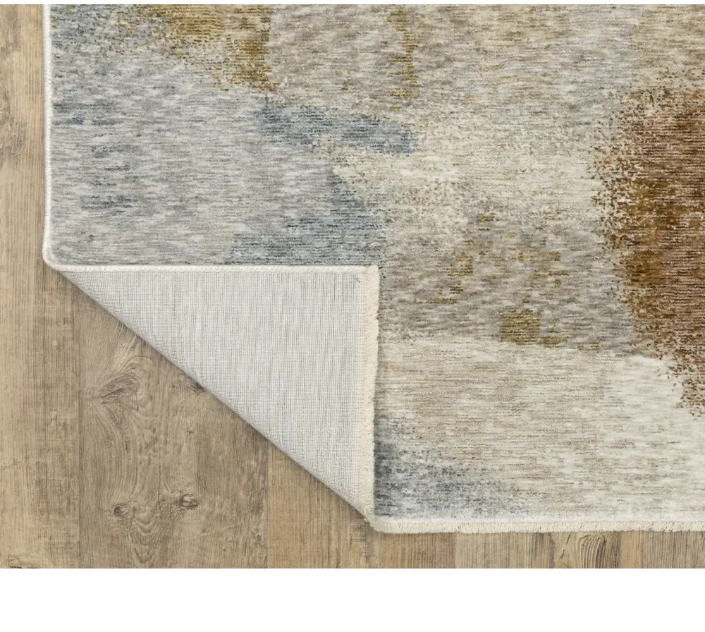 Hayden 5 x 8 Modern Beige and Rust Area Rug-4