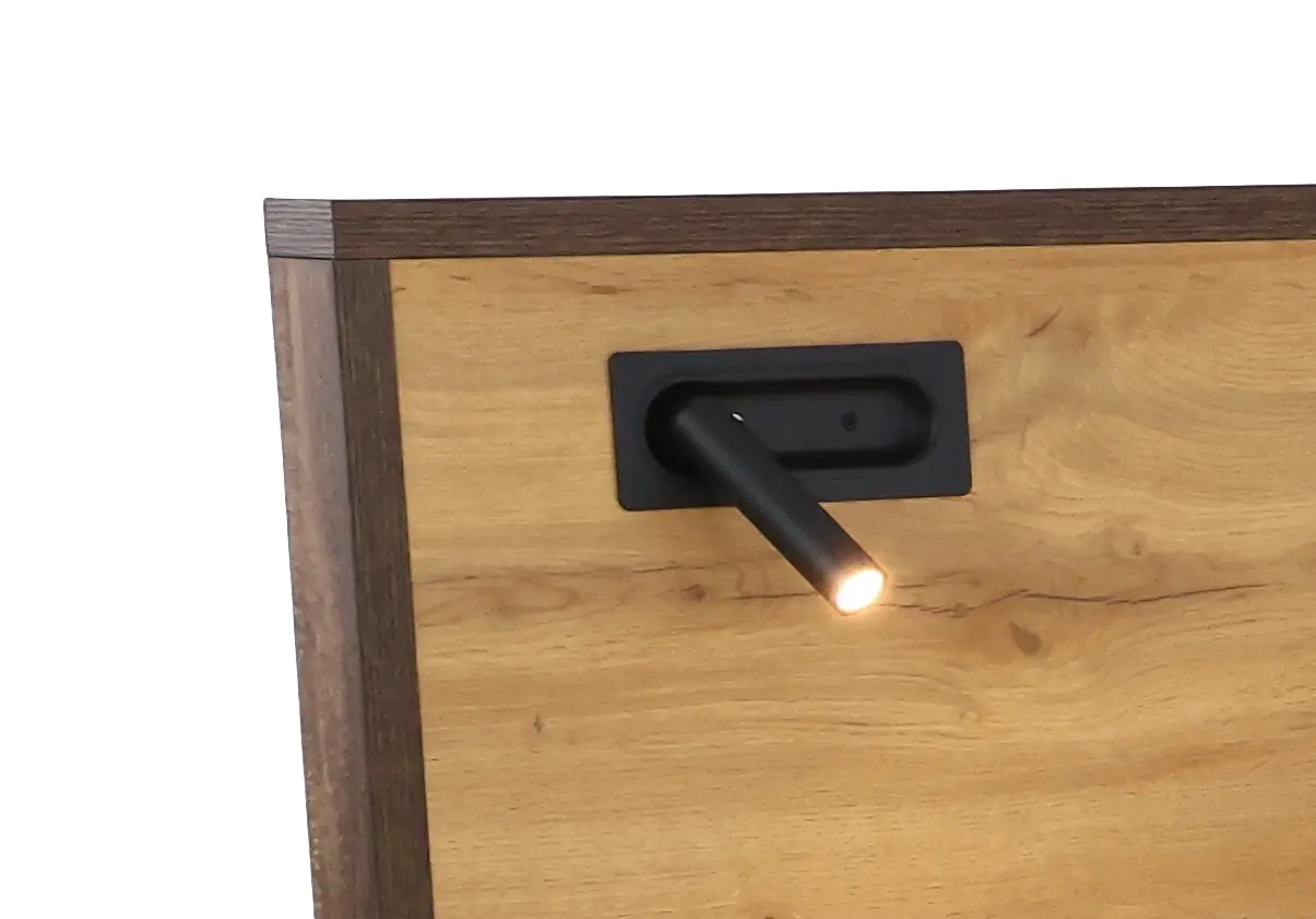 C0306-PR-BED6/6 Pine Row Natural and Brown King Platform Bed-8