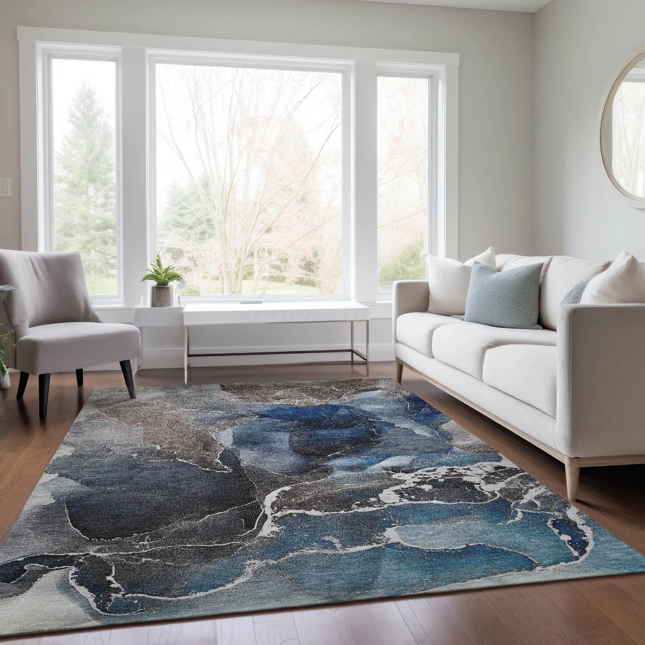 OY3BU8X10/ODYSSEY/OY3-BLU/8X10 Odyssey 8 x 10 Blue Luxury Area Rug-2
