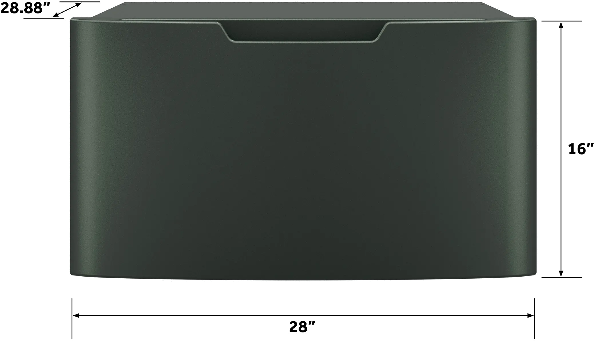 GFP1528PWGN GE Jade Green Storage Laundry Pedestal-3