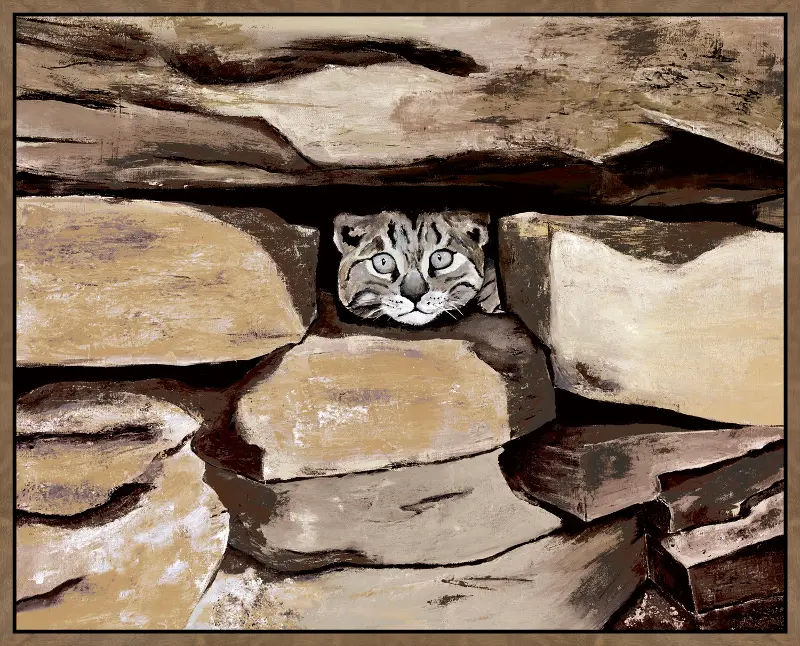 Cat Hiding Spot Framed Art