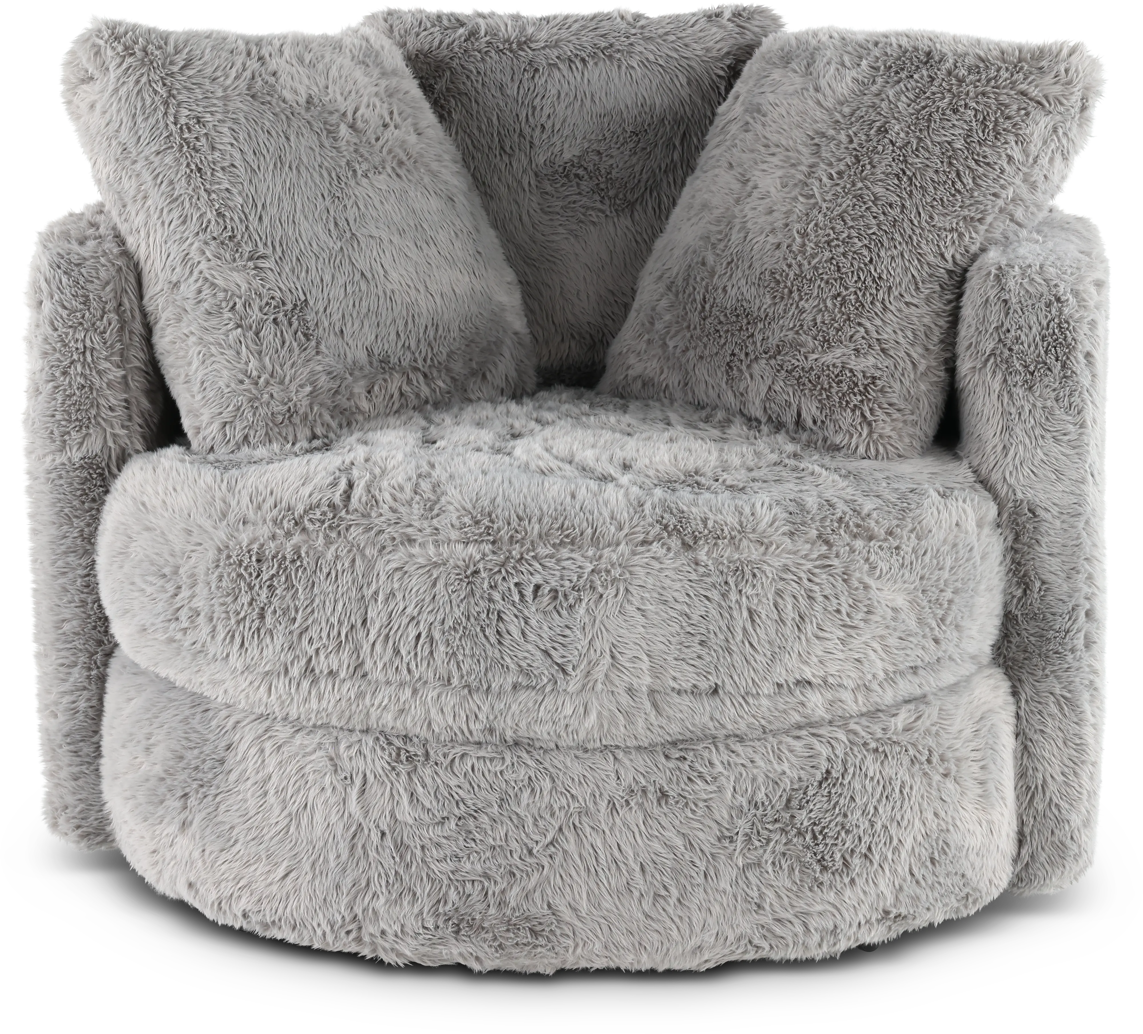 Rebecca Dove Fur Swivel Chair-1