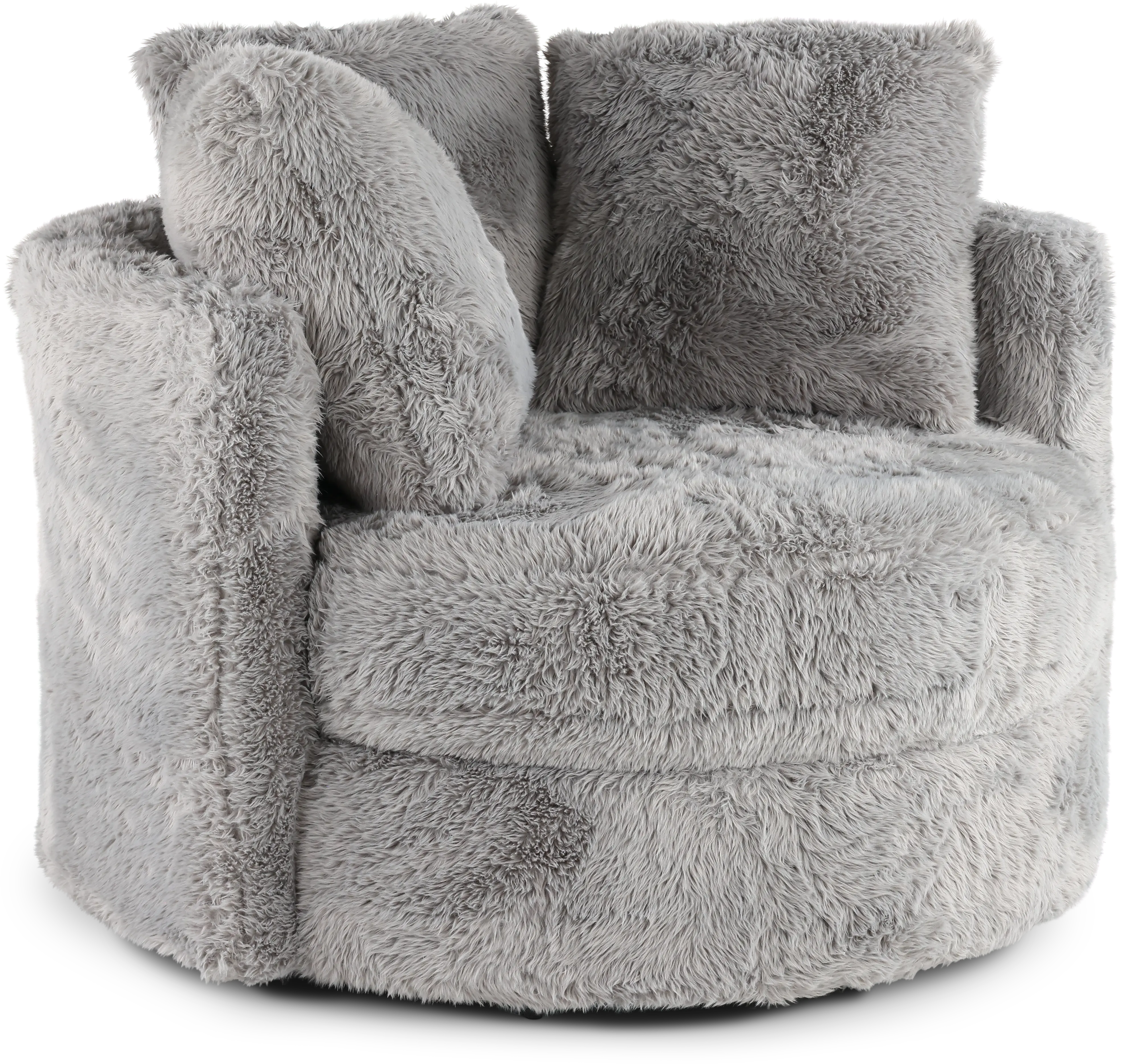 Rebecca Dove Fur Swivel Chair-4