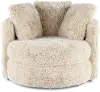 Rebecca Sand Fur Swivel Chair