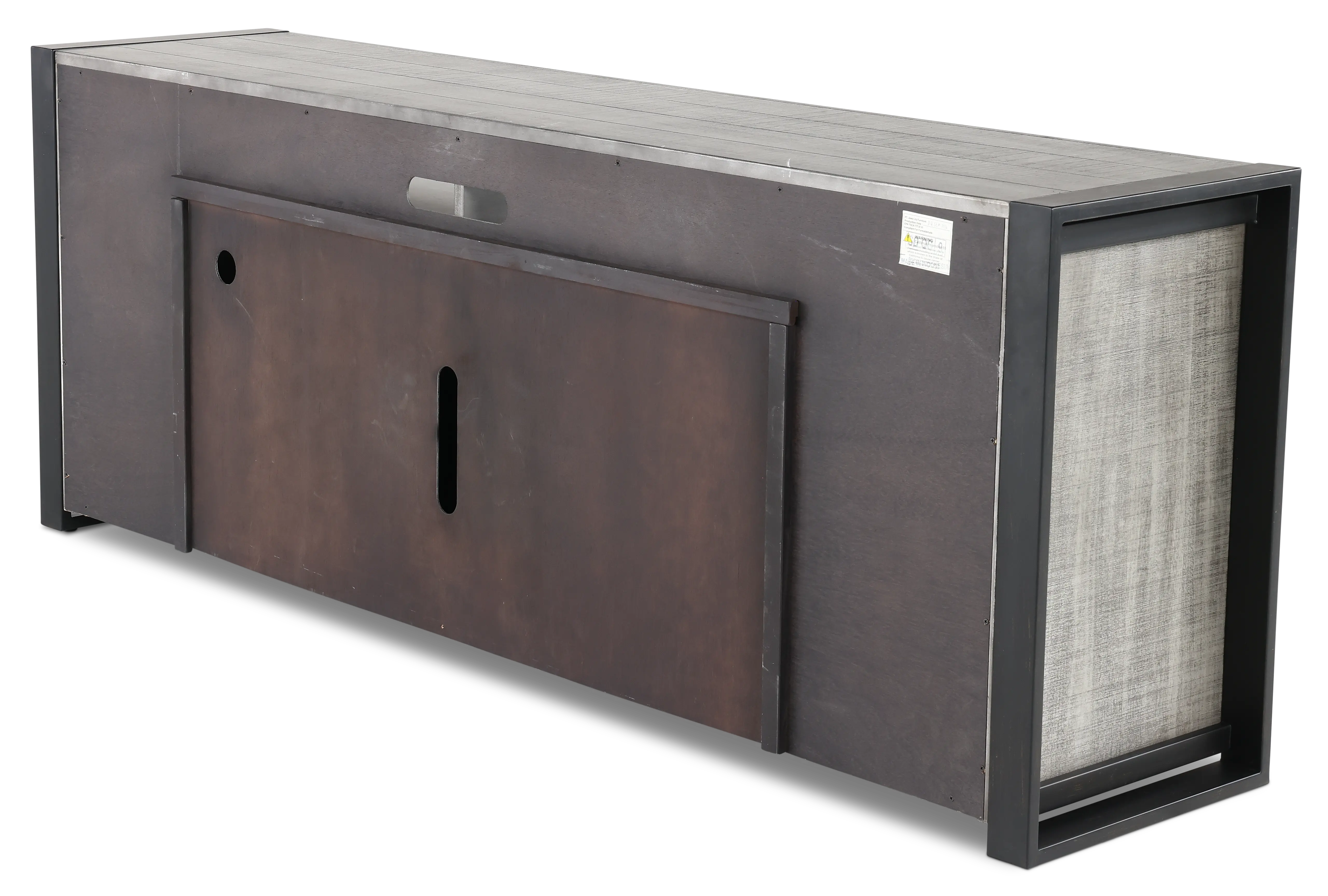 Ferrand Gray 78 Crystal Fireplace TV Stand-8