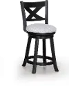 Kipper Black Counter Height Swivel Pub Stool