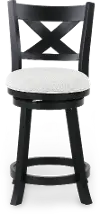 Kipper Black Counter Height Swivel Pub Stool