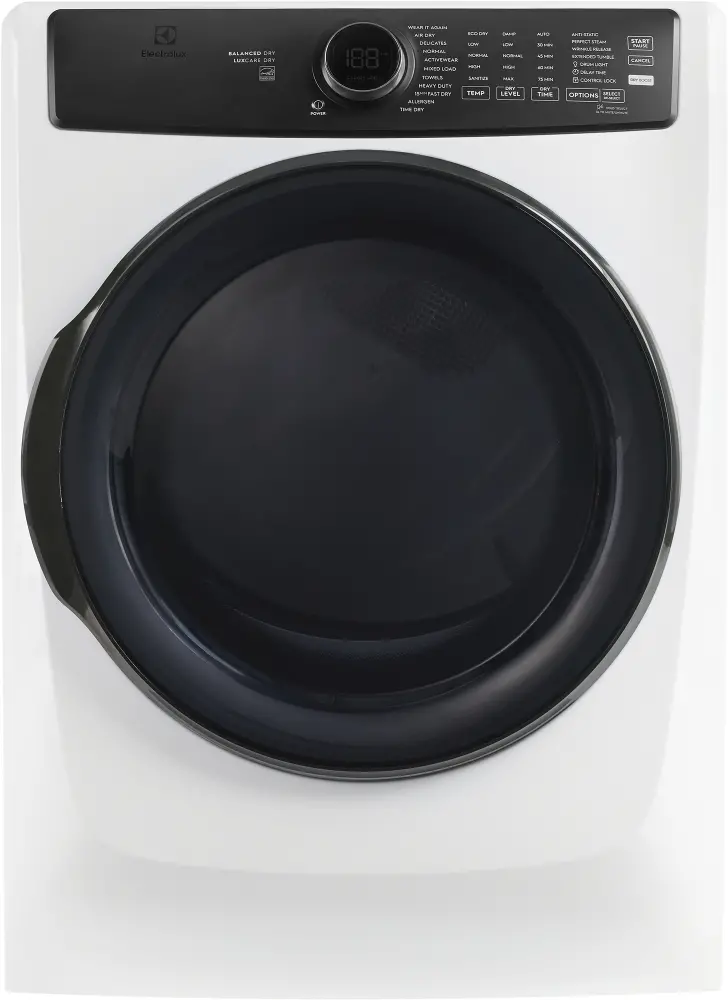 ELFE7738AW Electrolux 8 Cu Ft Electric Dryer - White-1