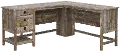 Granite Trace Natural L-Shaped Desk
