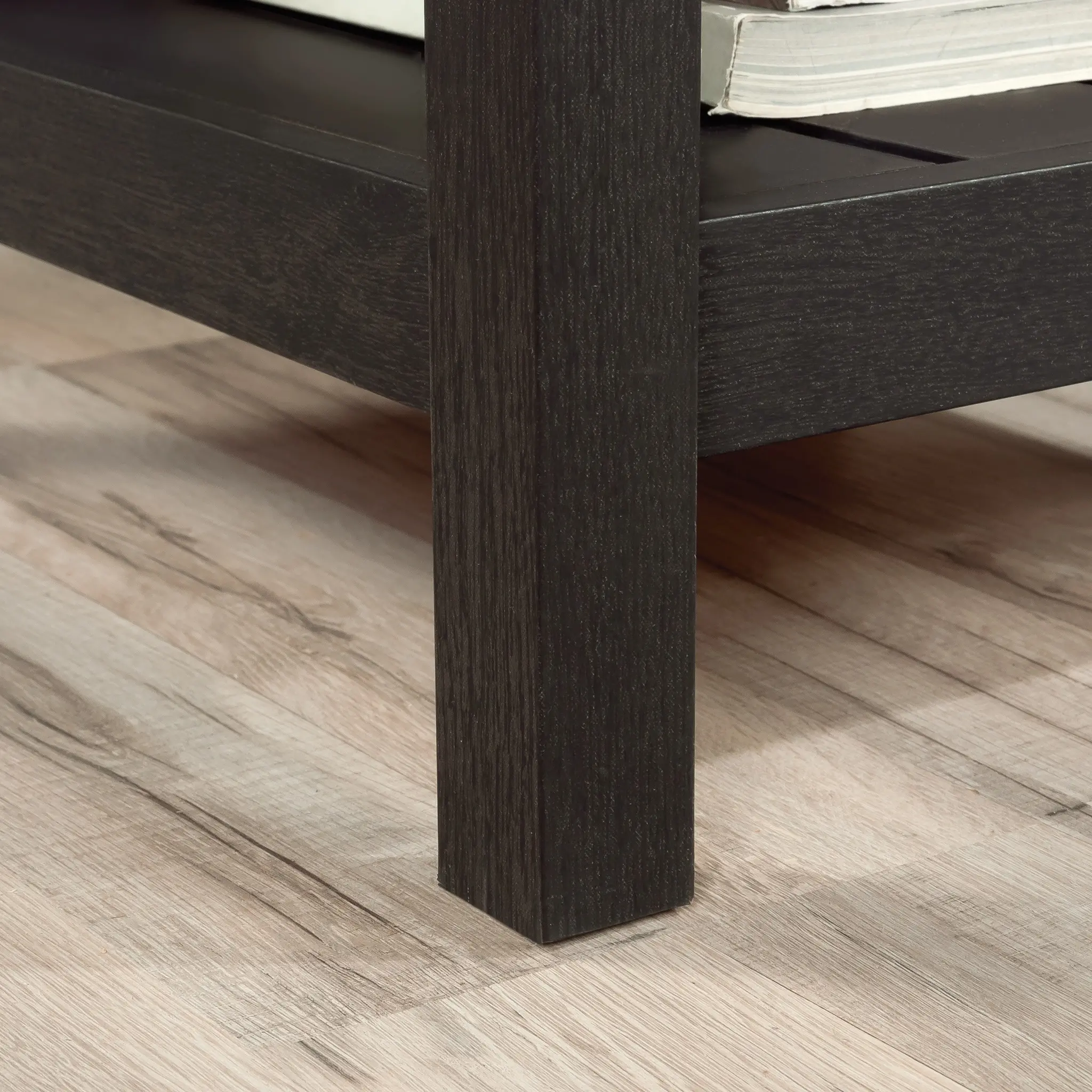 Raven Black and Tan L-Shaped Desk-14