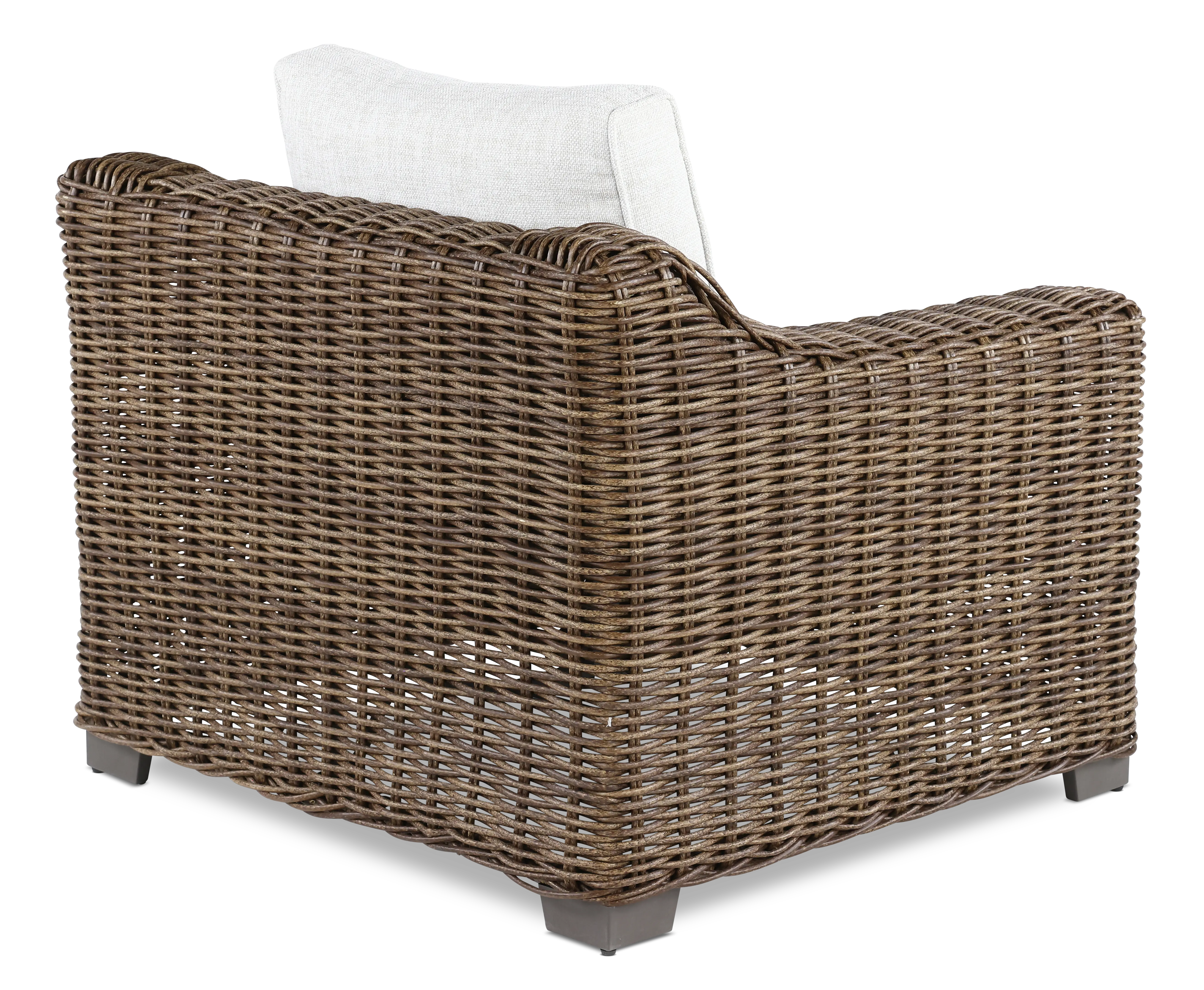 Carter Brown and Beige Wicker Patio Lounge Chair-9