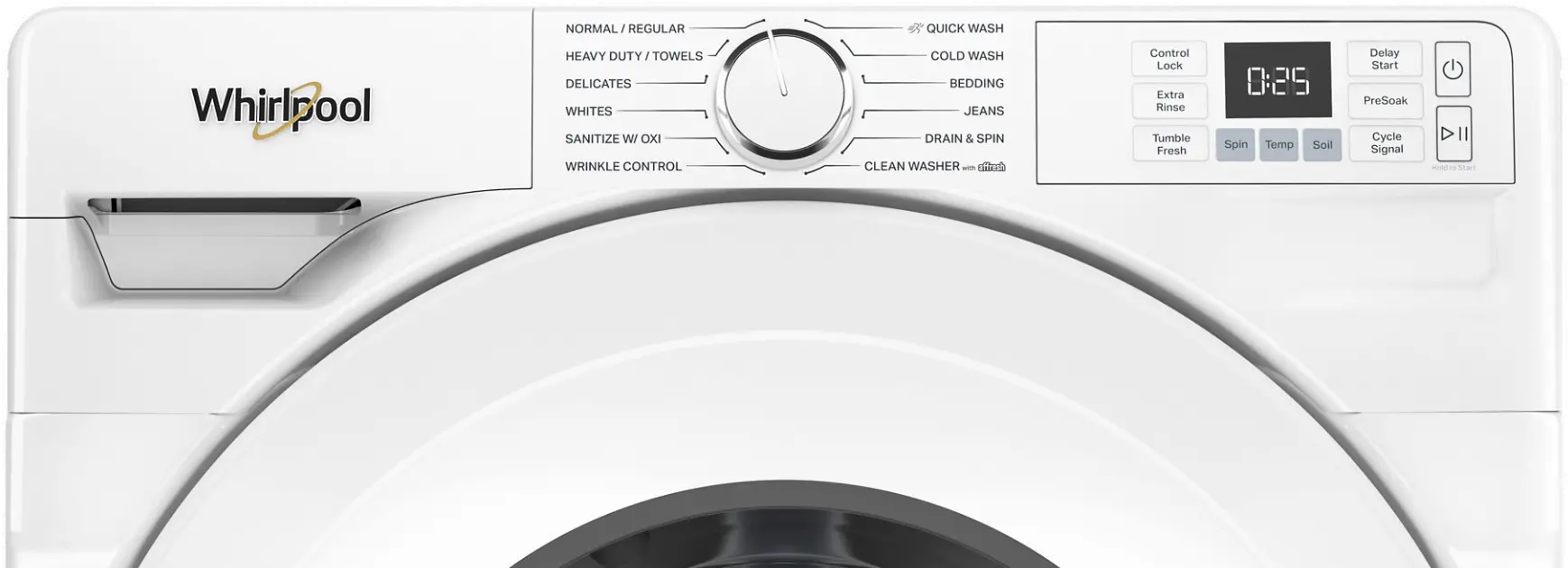 WFW4720RW Whirlpool 4.5 Cu Ft Front Load Washer - White-5