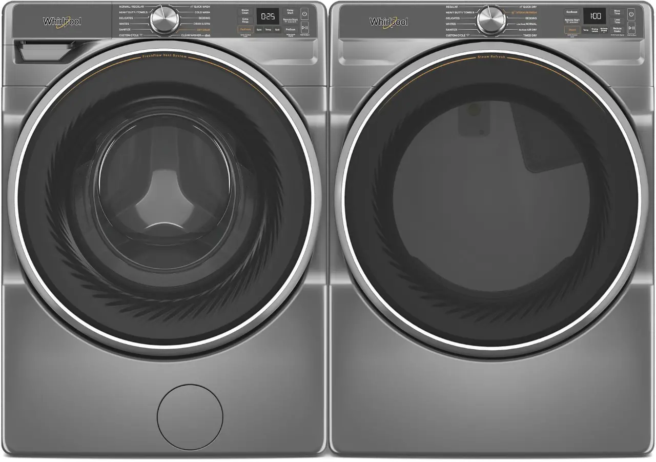 WGD6720RR Whirlpool 7.4 Cu Ft Smart Gas Dryer with Steam - Radiant Silver-7