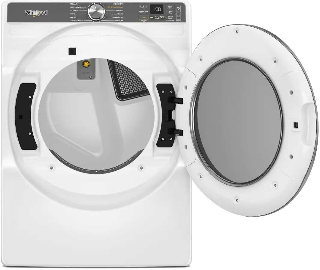 WGD6720RW Whirlpool 7.4 Cu Ft Smart Gas Dryer with Steam - White-5