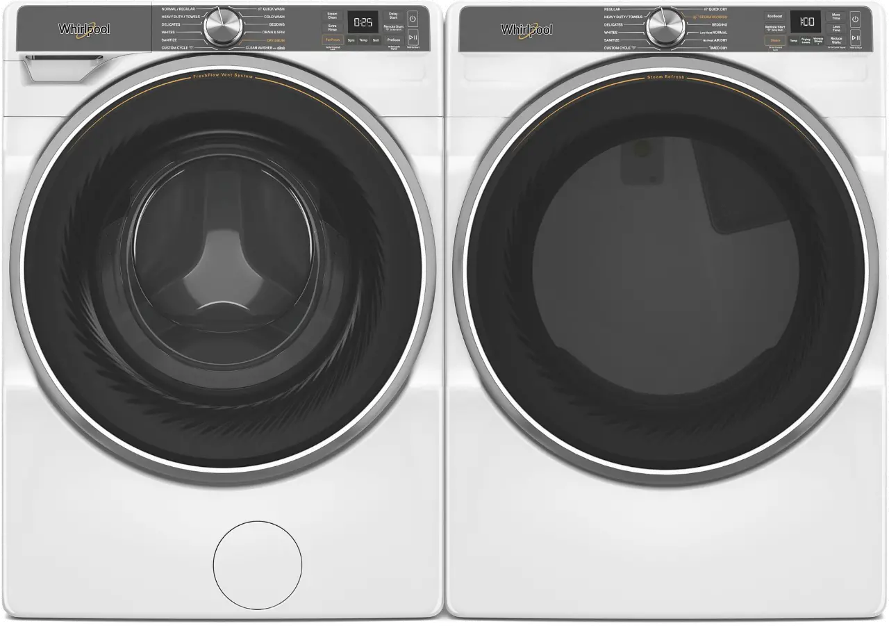 WGD6720RW Whirlpool 7.4 Cu Ft Smart Gas Dryer with Steam - White-7