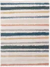 4838715X7/PLYROOM/MONTREAL/WH Playroom 5 x 7 Montreal Ivory and Multicolor Striped Area Rug