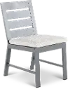 Gibraltar Gray and Beige Armless Dining Chair
