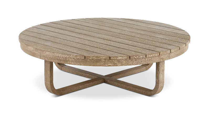 Palm Beach Natural Round Coffee Patio Table