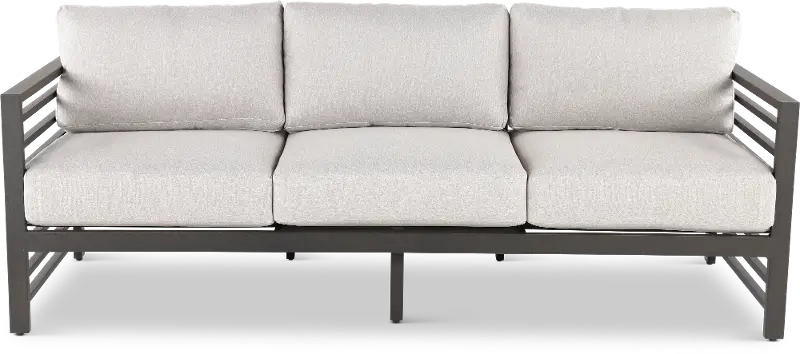 Luca Beige and Black Patio Sofa