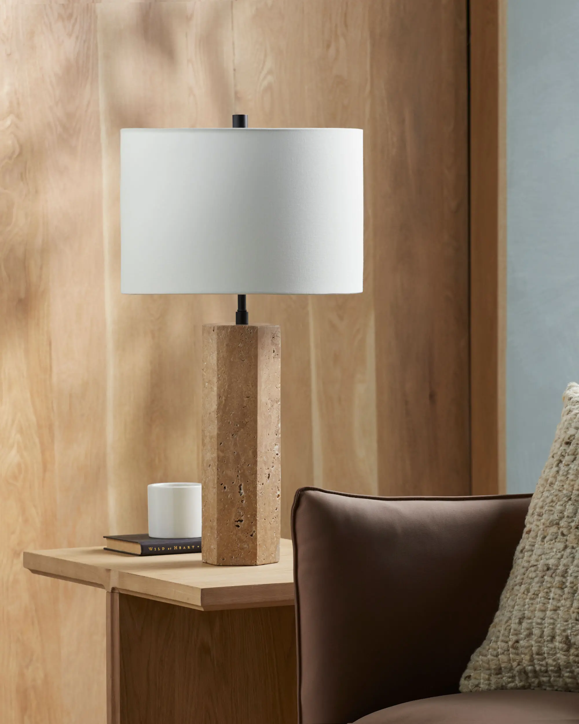 AUM-002 Aurembra Travertine Table Lamp-1