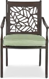 AAM01200P04 Thurston Gray and Green Patio Dining Chair