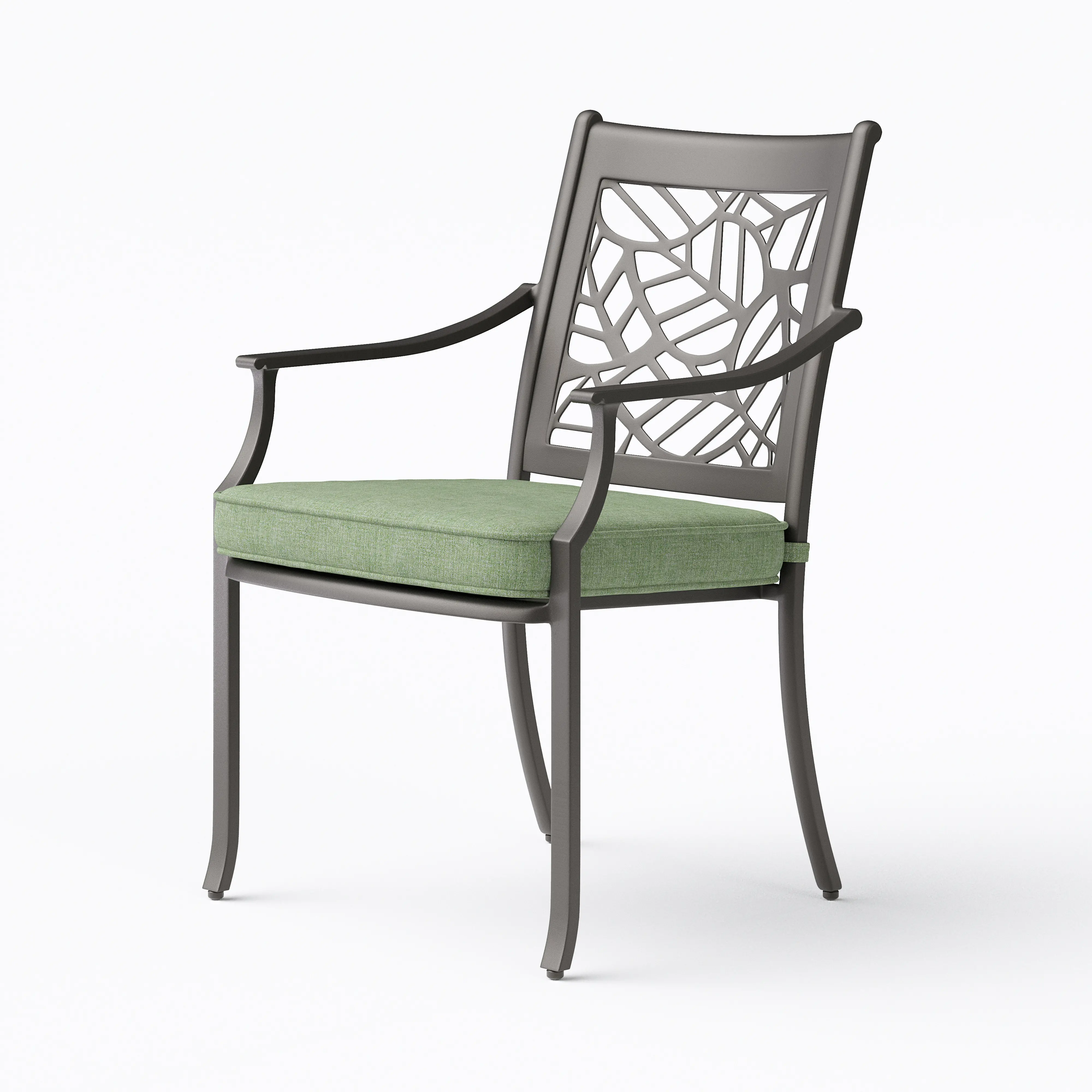 AAM01200P04 Thurston Gray and Green Patio Dining Chair-5