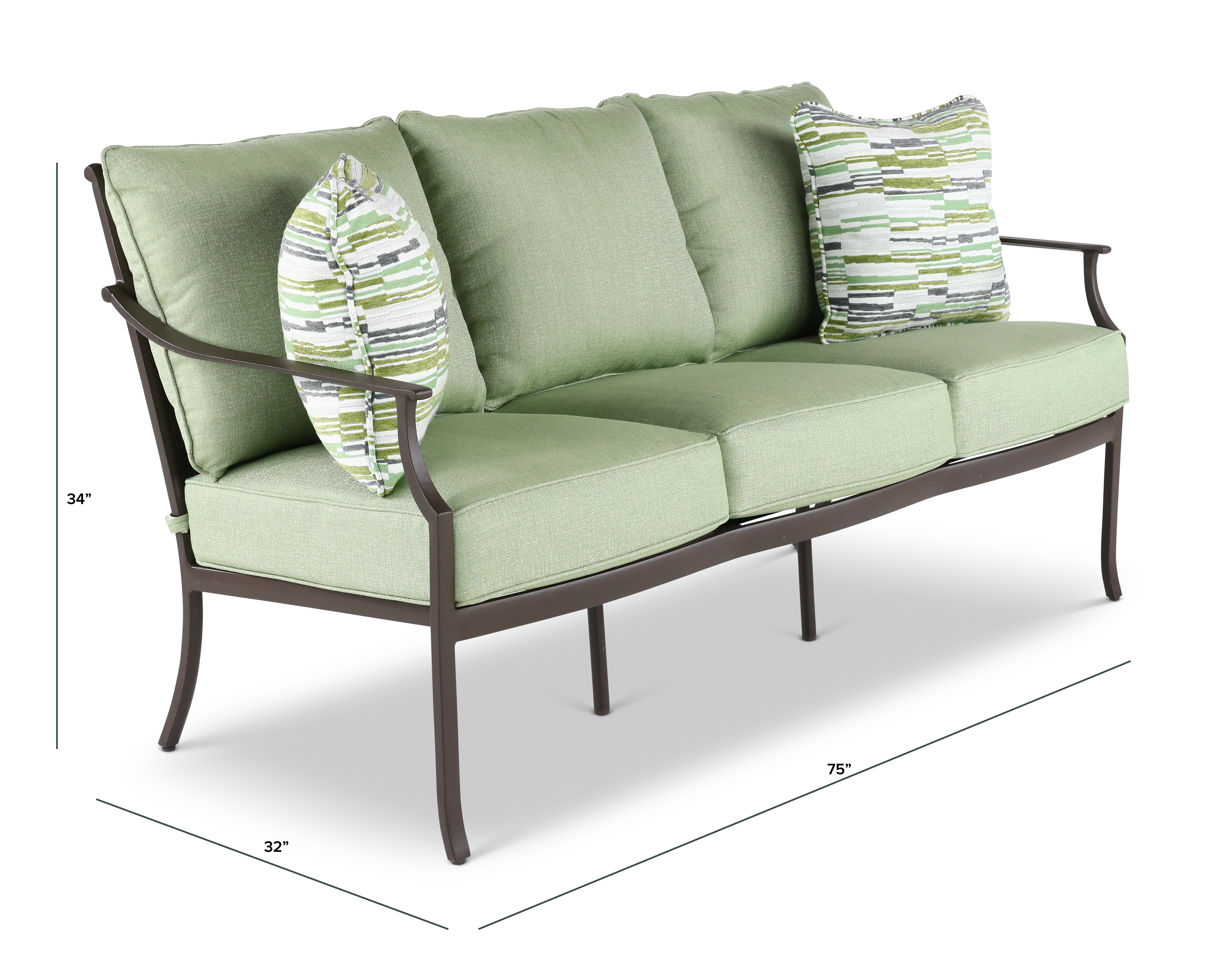 AAR01006P02 Thurston Gray and Green Patio Sofa-3