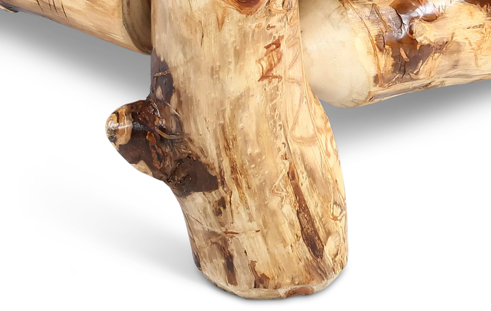 Aspen Natural Log King Bed-8