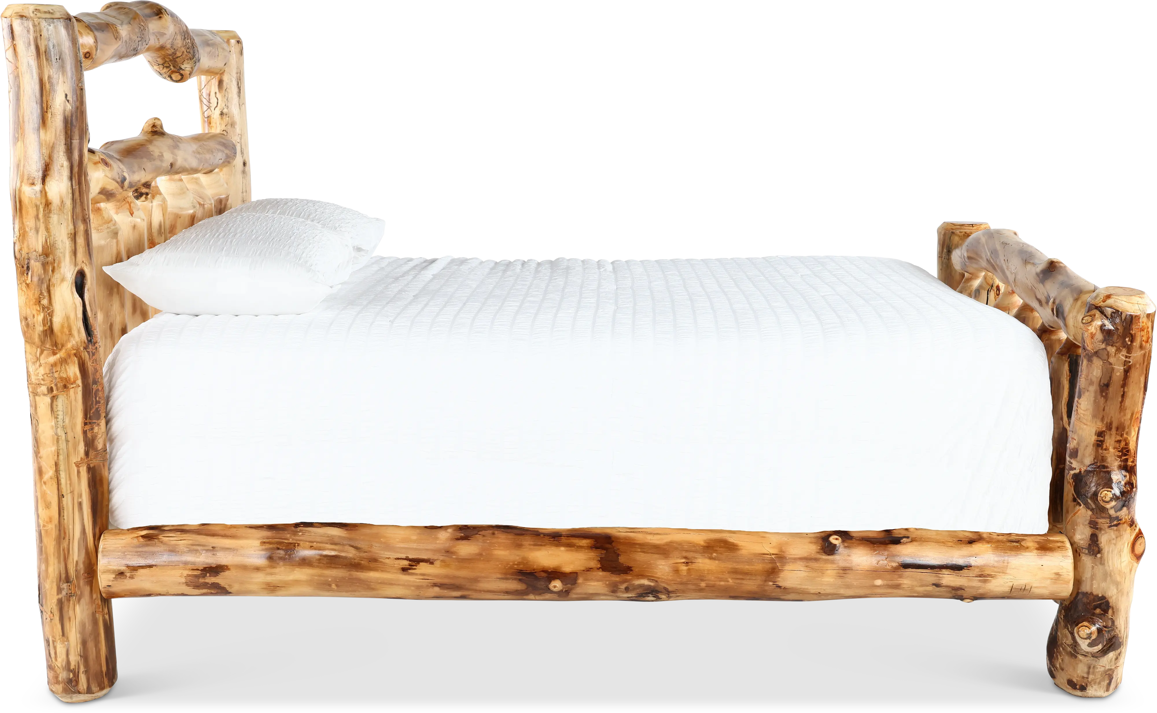 Aspen Natural Log Queen Bed-6