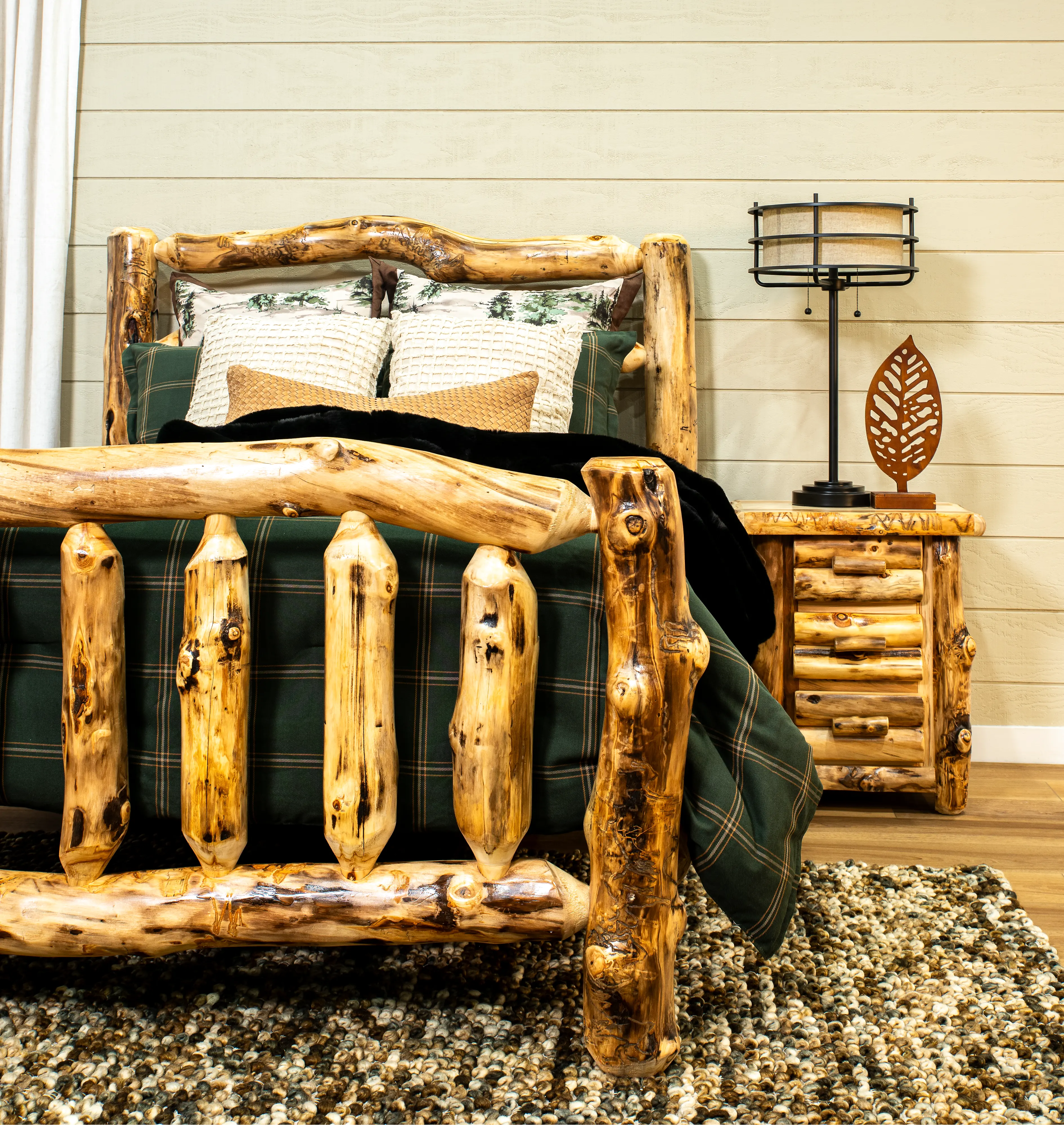 Aspen Natural Log Nightstand-10