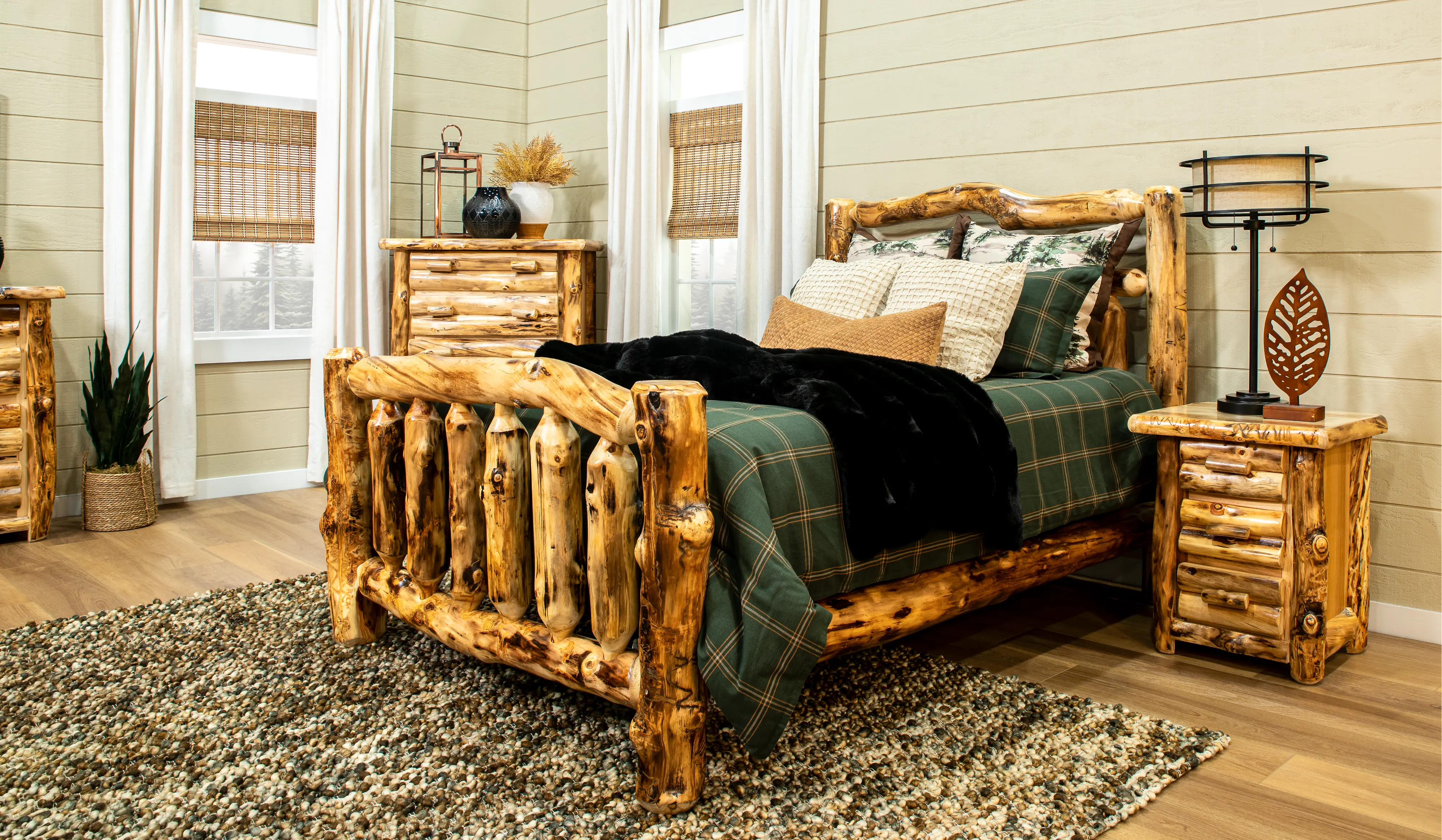 Aspen Natural Log Nightstand-2