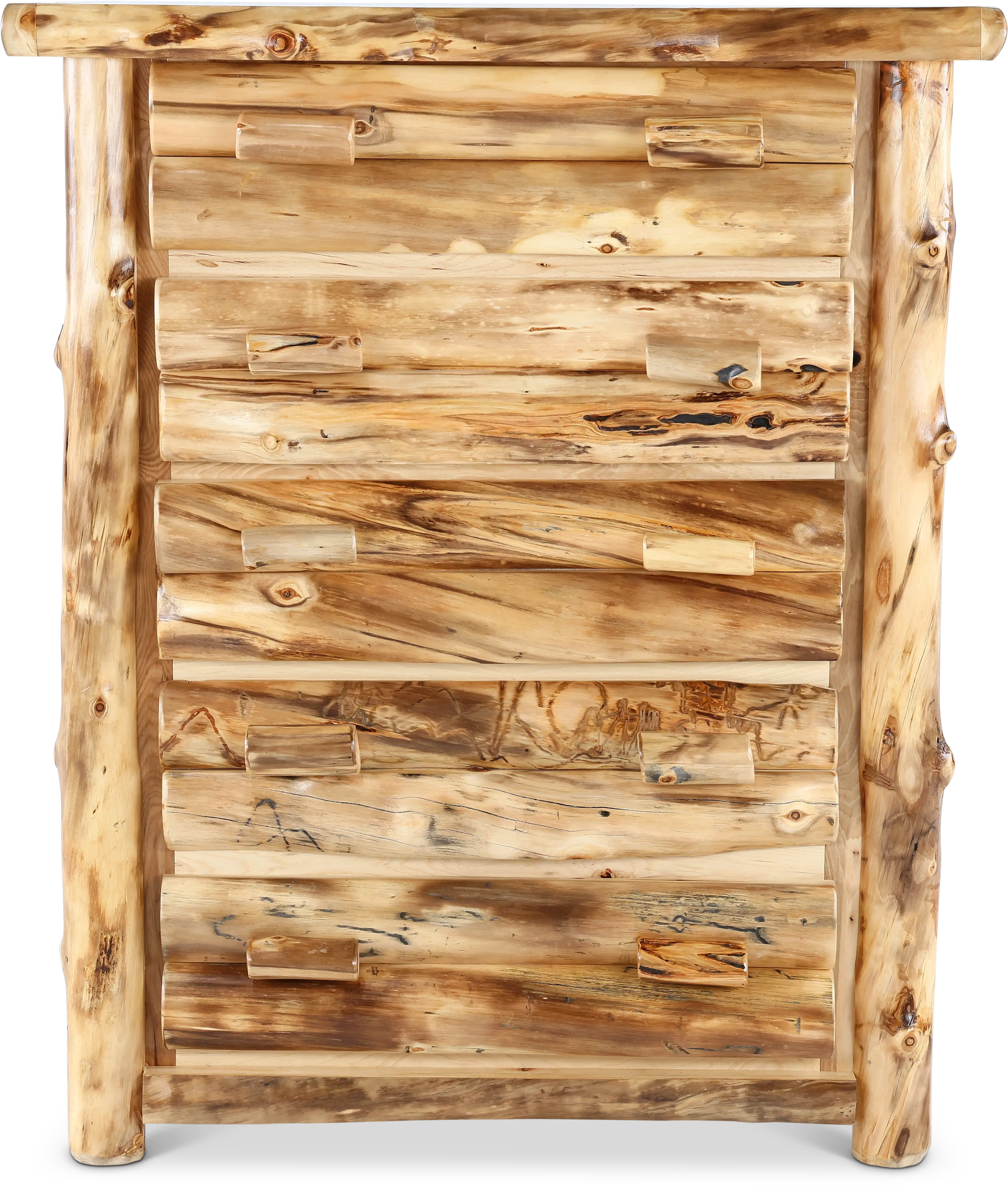 Aspen Natural Log Chest of Drawers-1