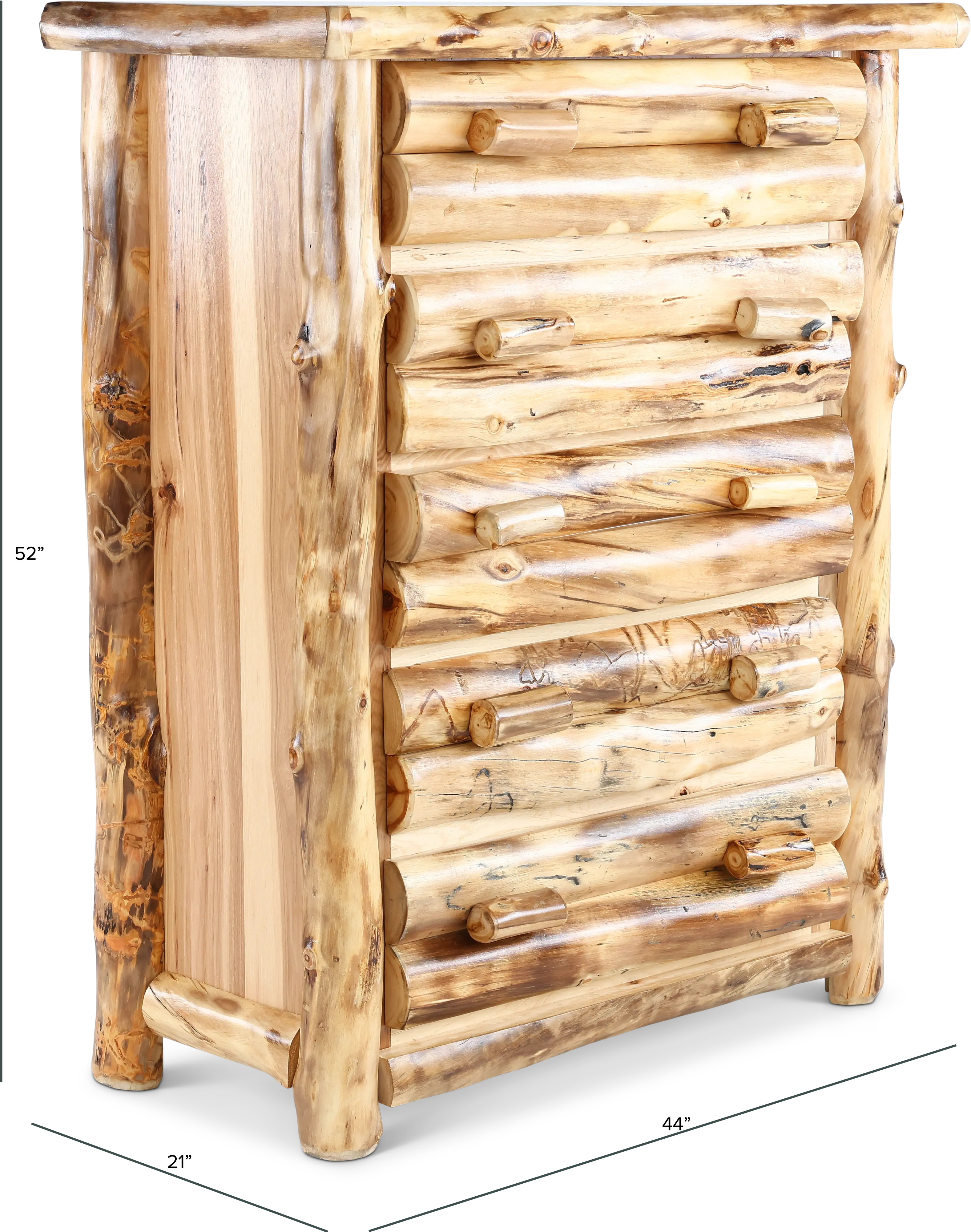 Aspen Natural Log Chest of Drawers-3