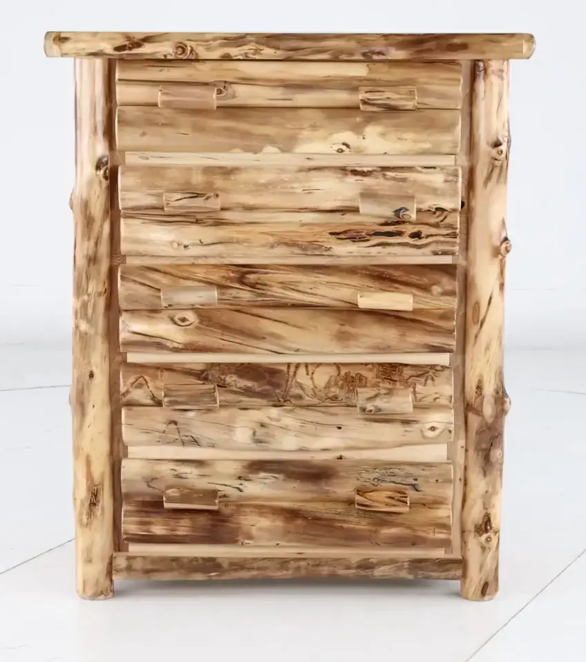 Aspen Natural Log Chest of Drawers-5