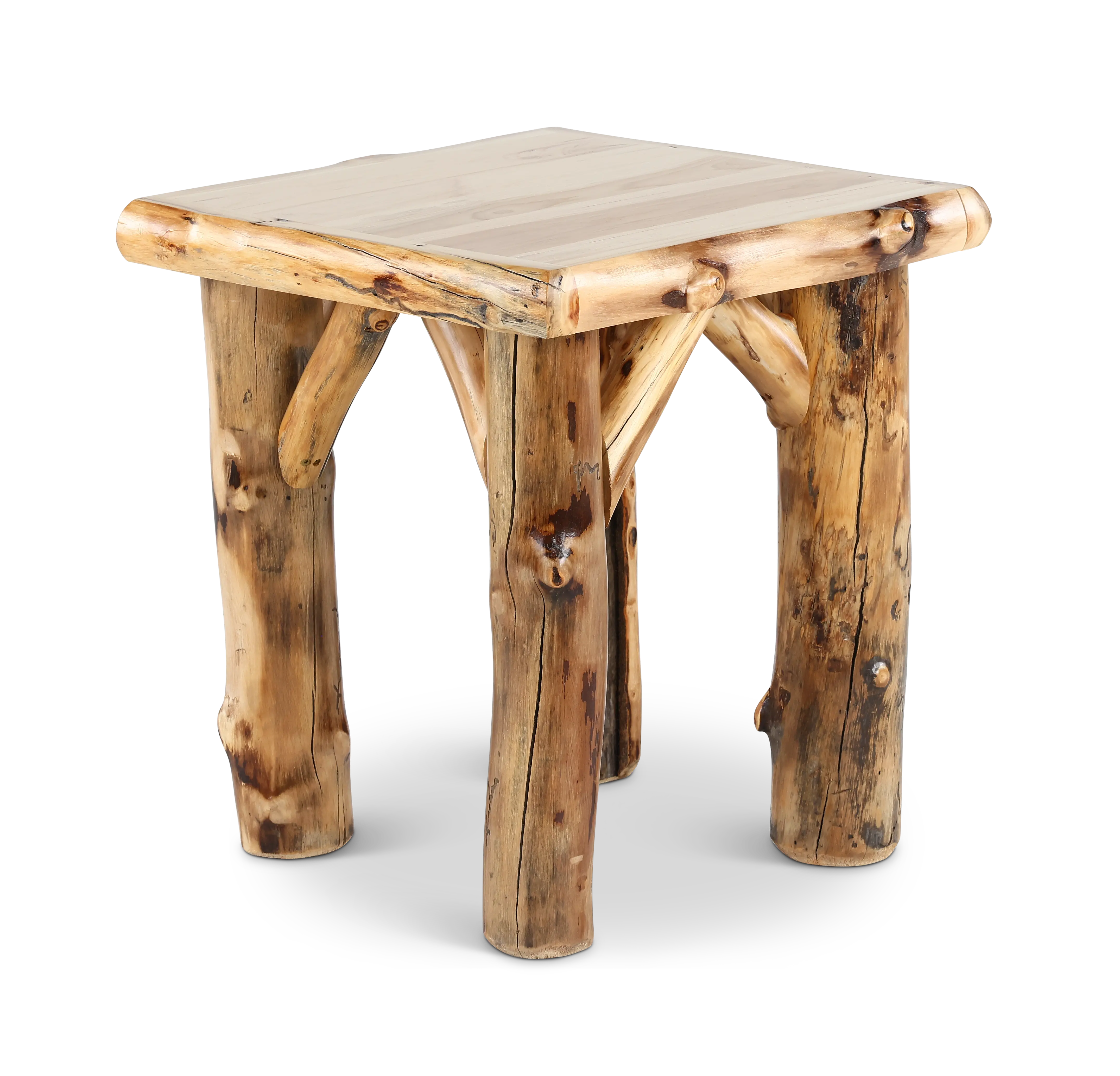 Aspen Natural Log End Table-1