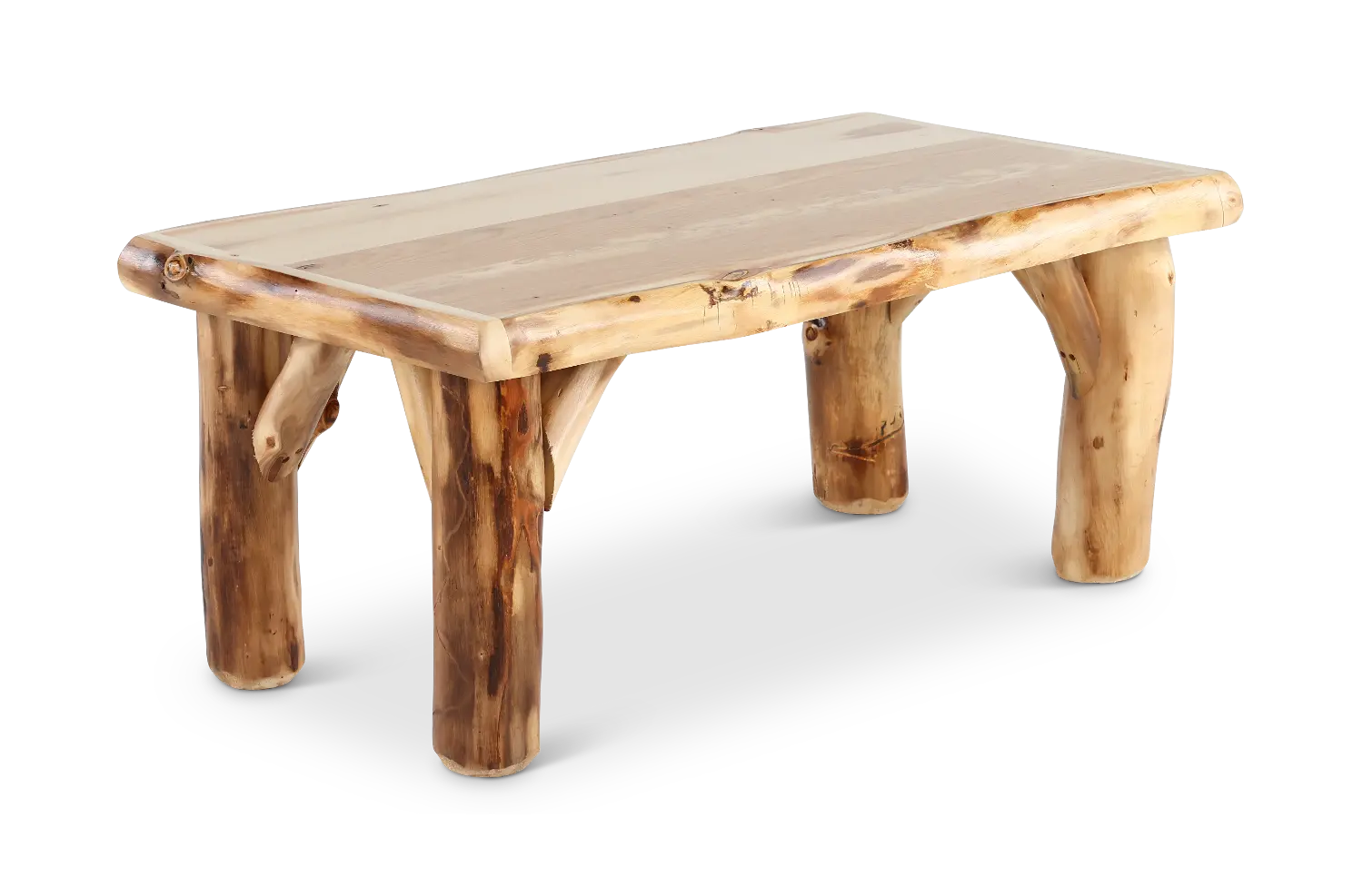 Aspen Natural Log Coffee Table-1