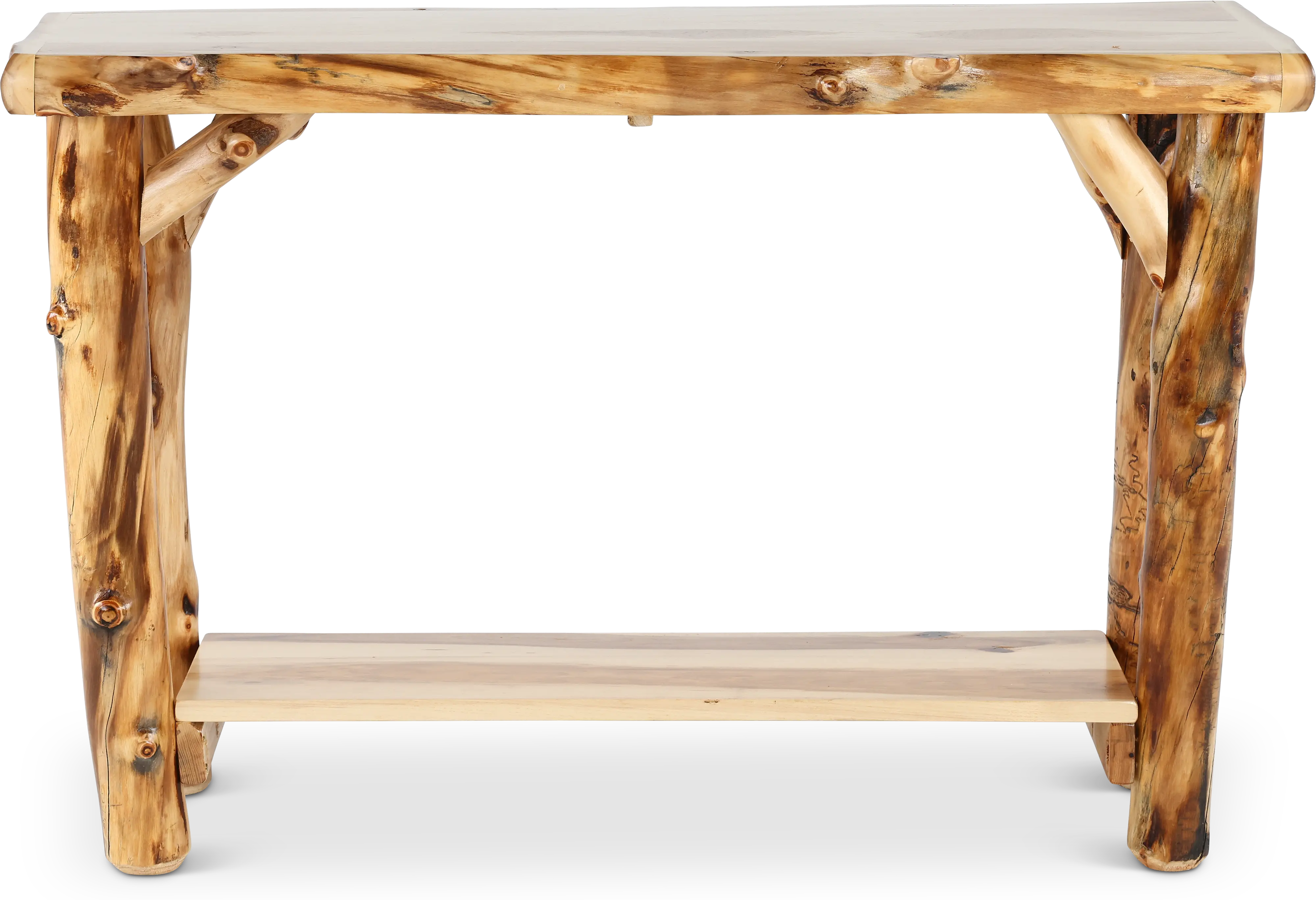 Aspen Natural Log Sofa Table-4